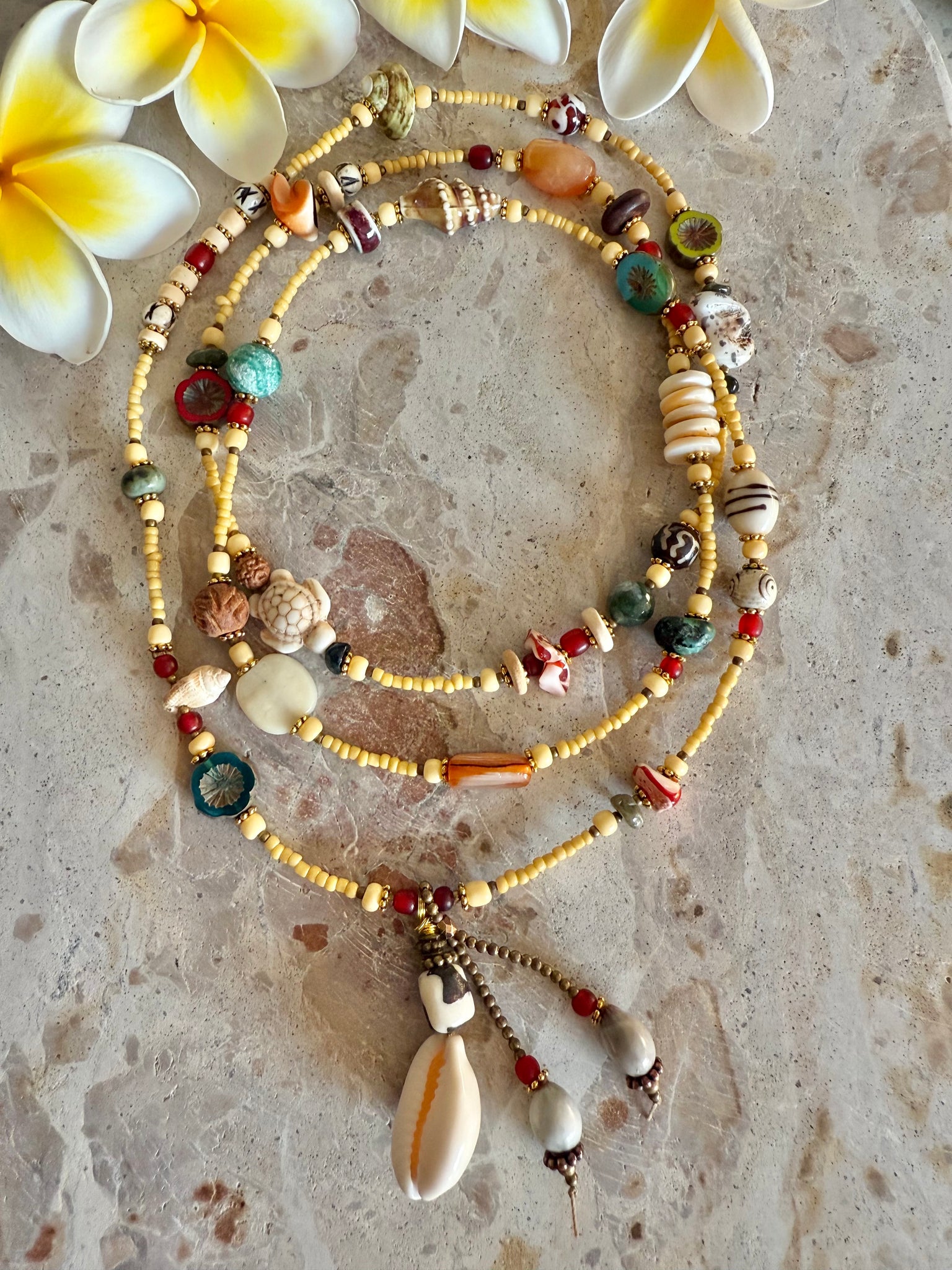 Cowrie Shell Sunkissed Charm Necklace