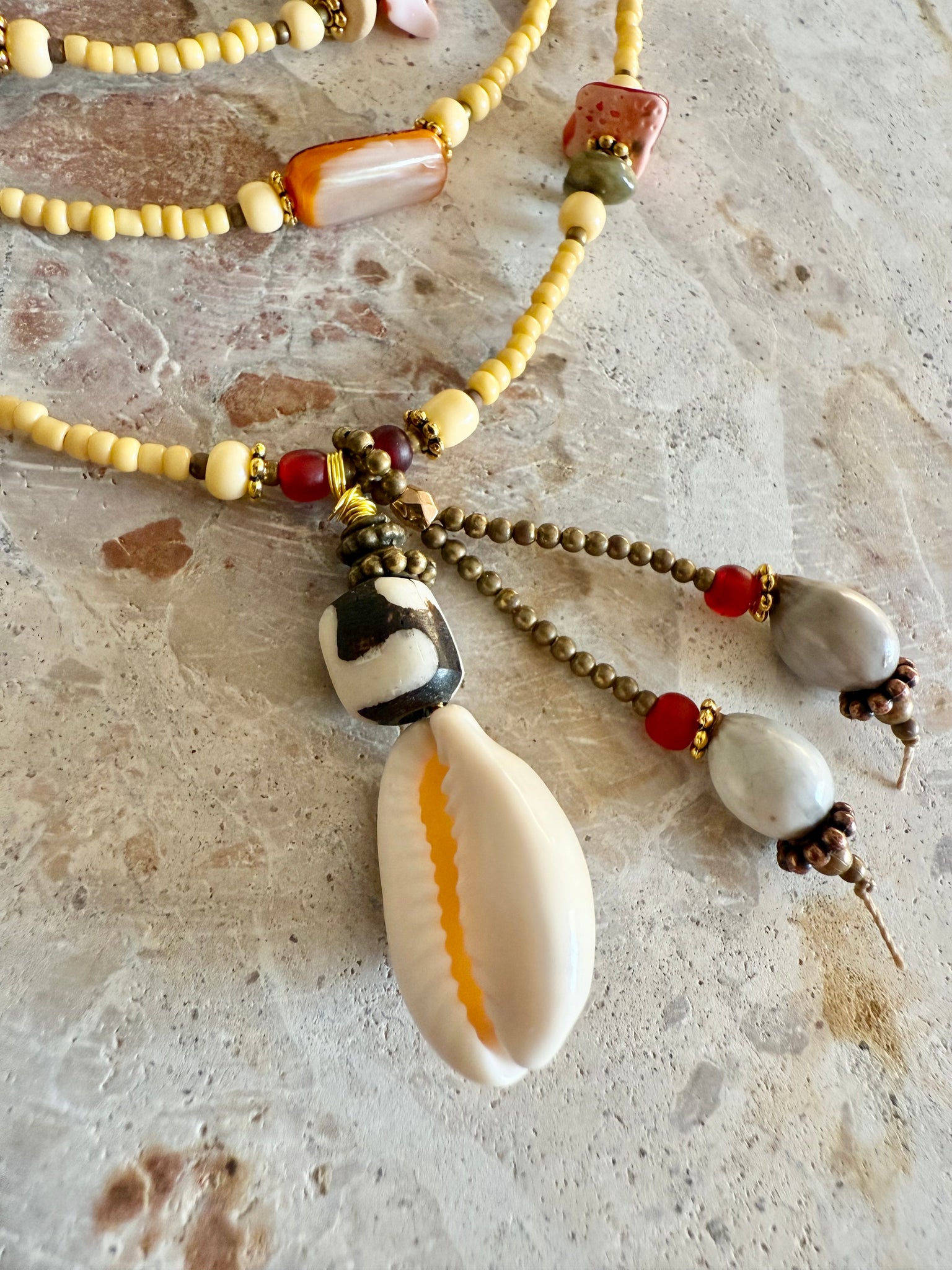 Cowrie Shell Sunkissed Charm Necklace