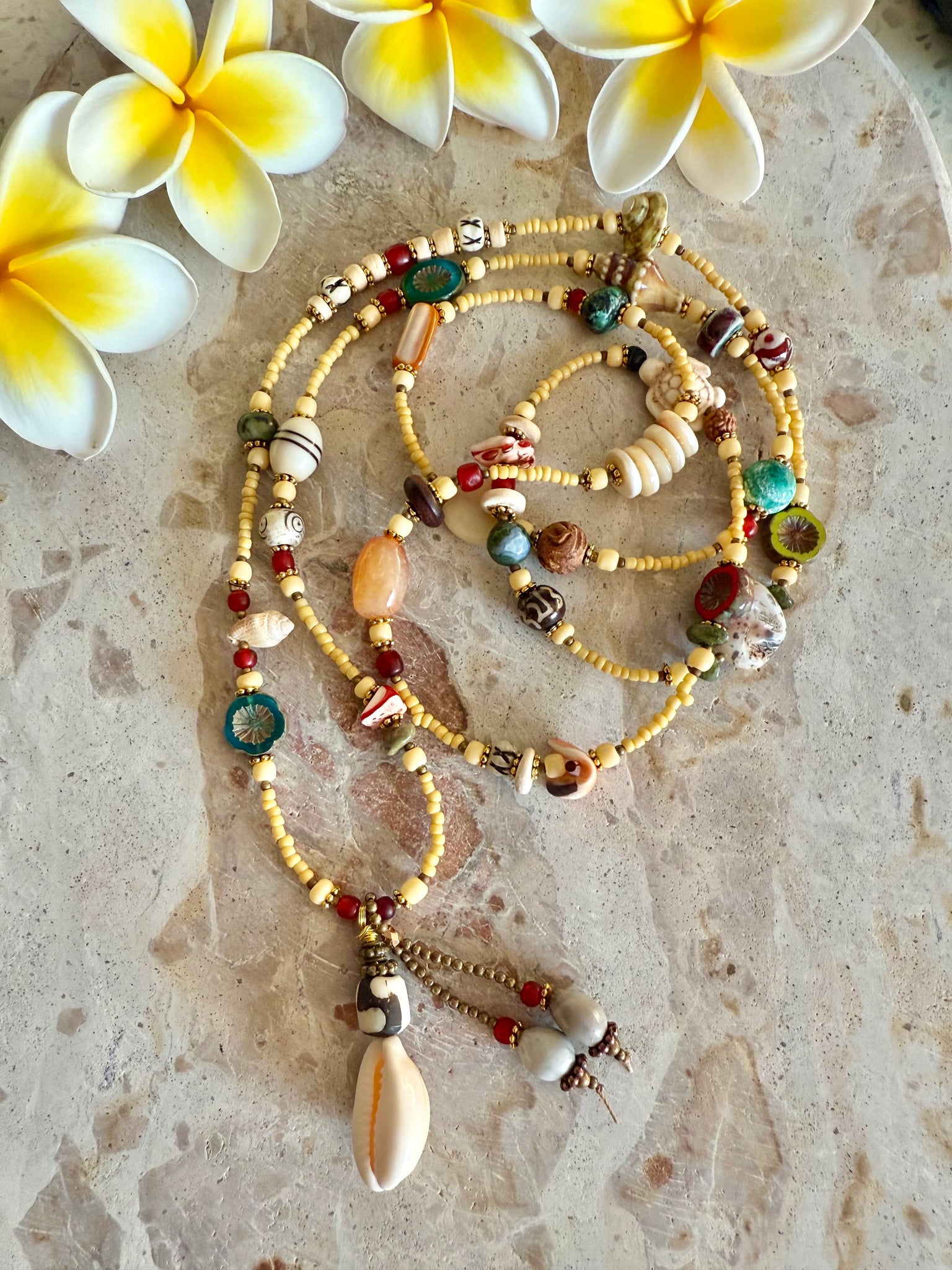 Cowrie Shell Sunkissed Charm Necklace