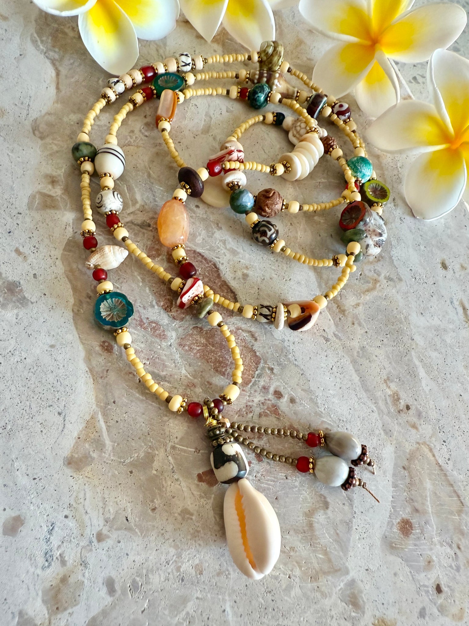 Cowrie Shell Sunkissed Charm Necklace