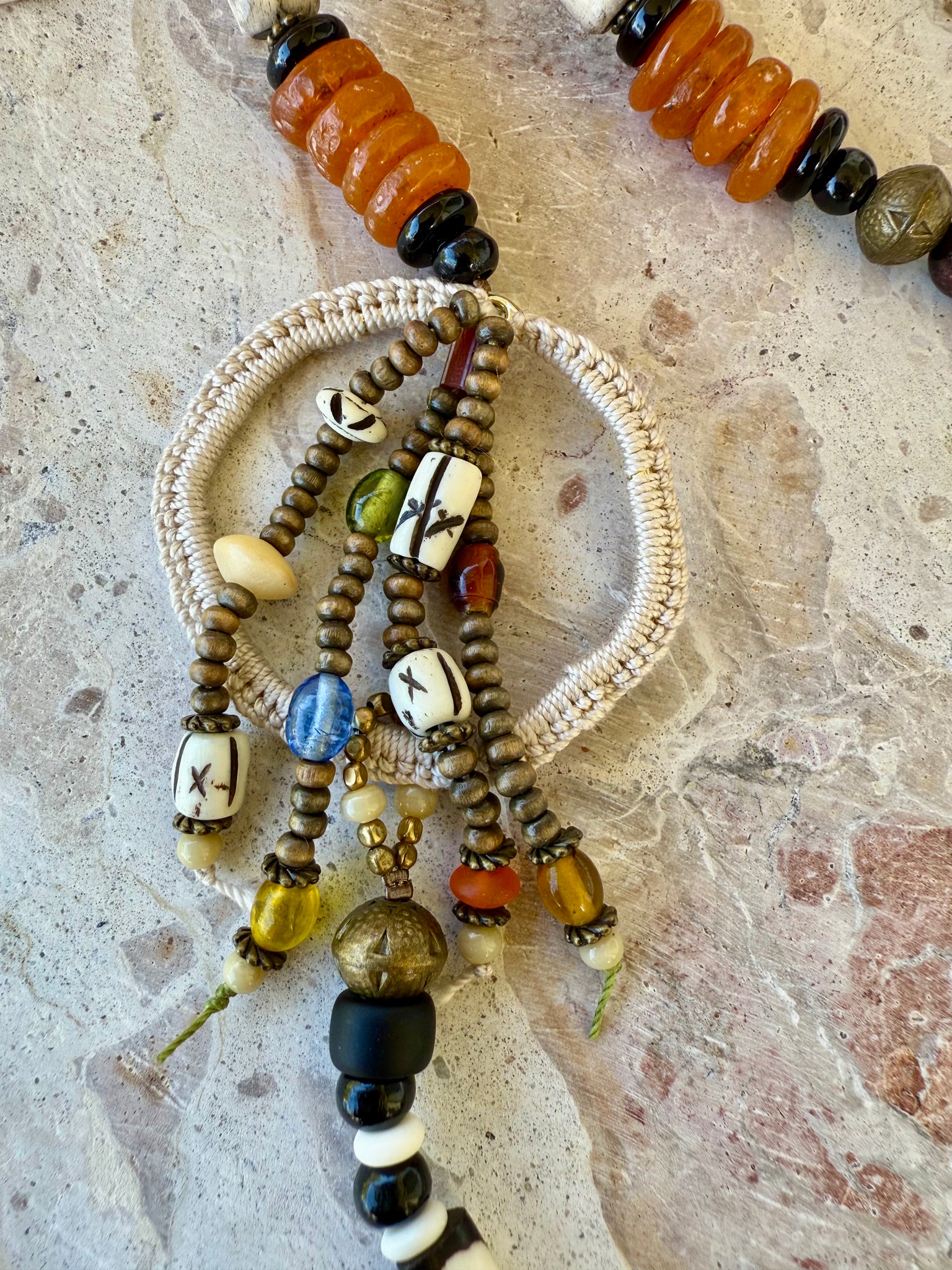 Crochet Dreamer African Tribal Necklace