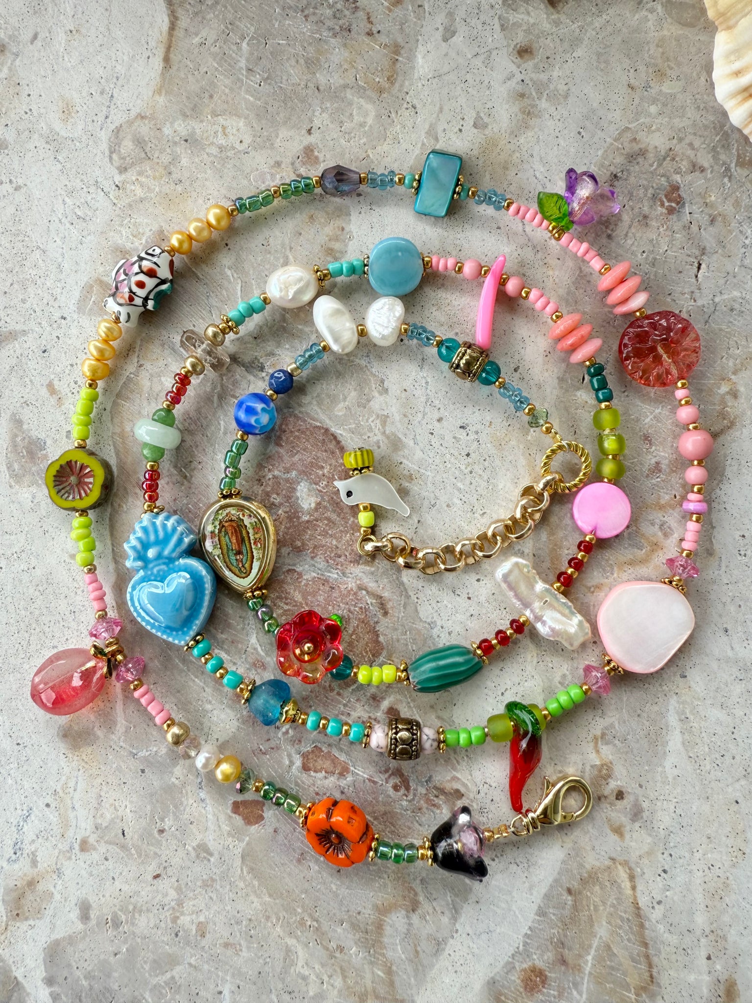 Boho Charm Wrap Beaded Bracelet