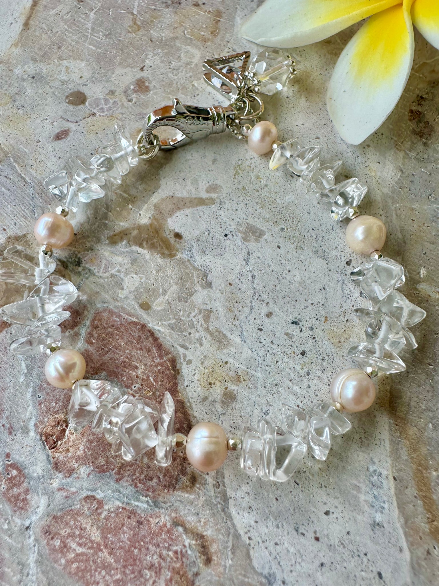 Quartz Crystal Beaded Bracelet