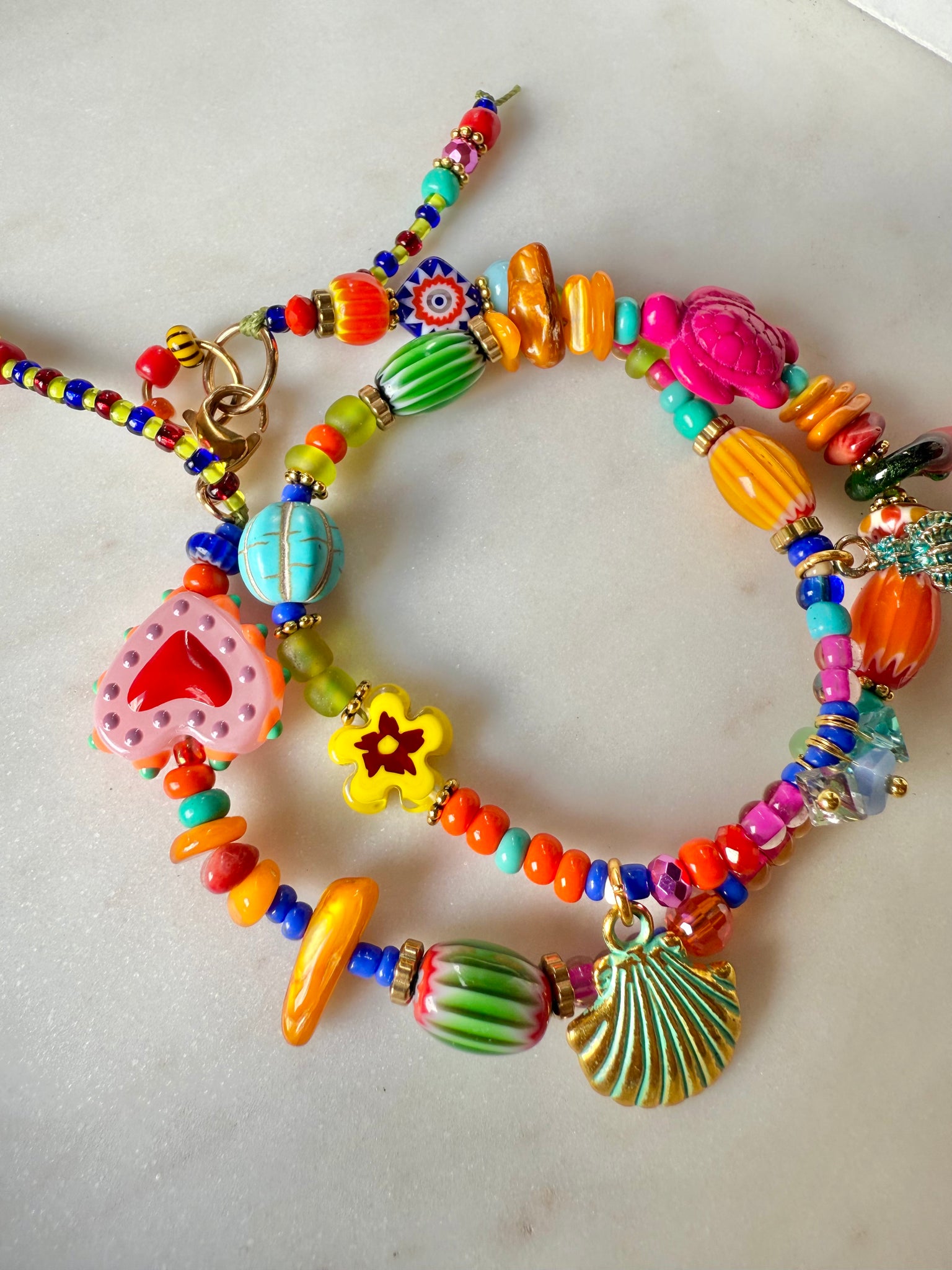 Beachie Boho Shell Charm Bracelet