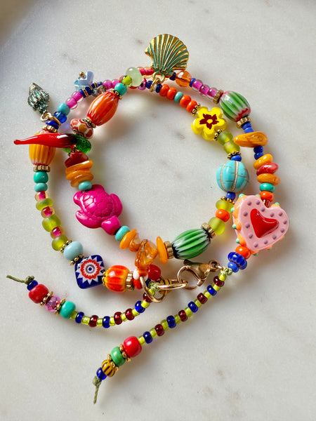 Beachie Boho Shell Charm Bracelet