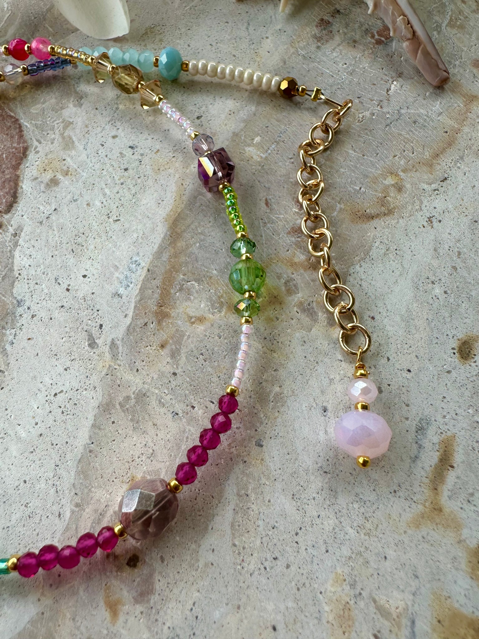 Crystal Seed Bead Necklace