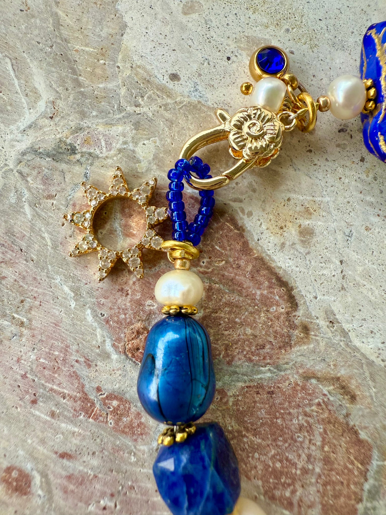 Blue Bird Pearl Bracelet