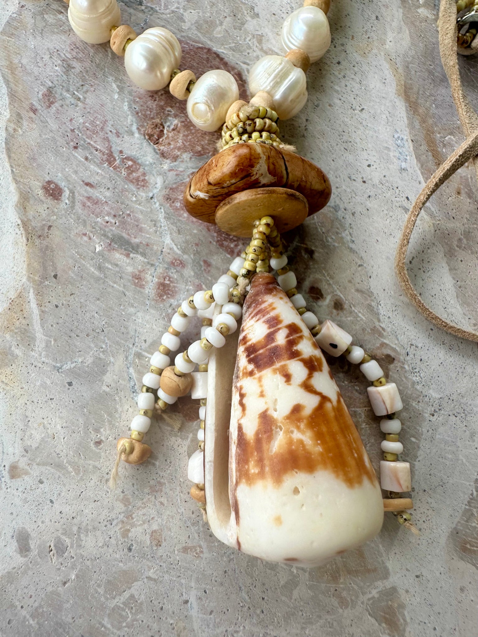 Boho Conch Shell Beaded Necklace