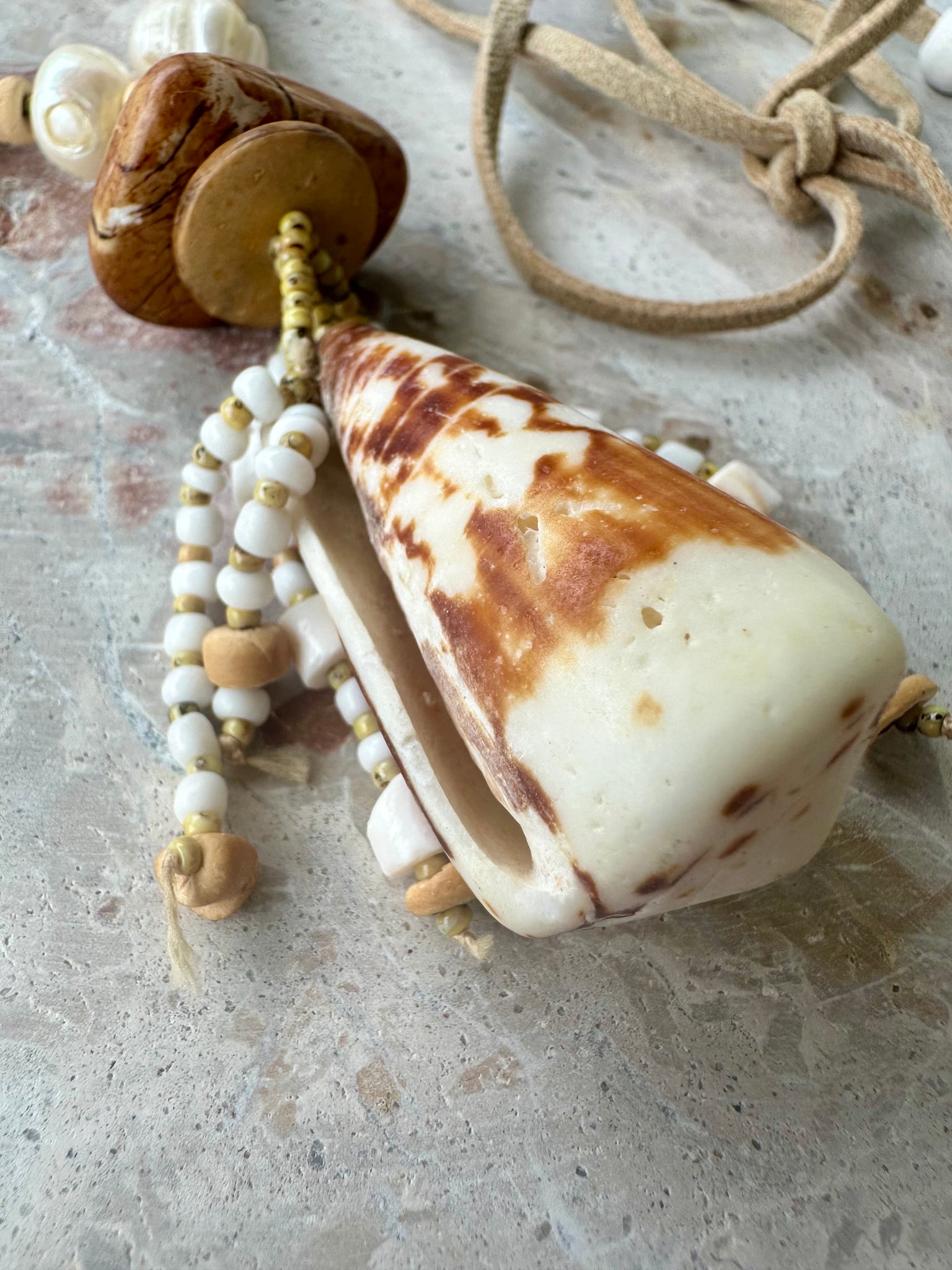 Boho Conch Shell Beaded Necklace