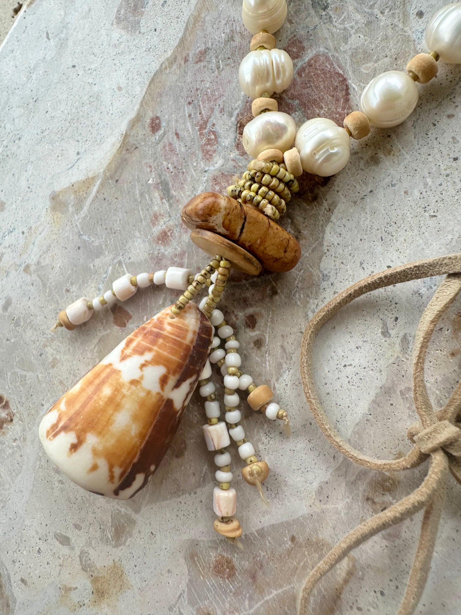 Boho Conch Shell Beaded Necklace