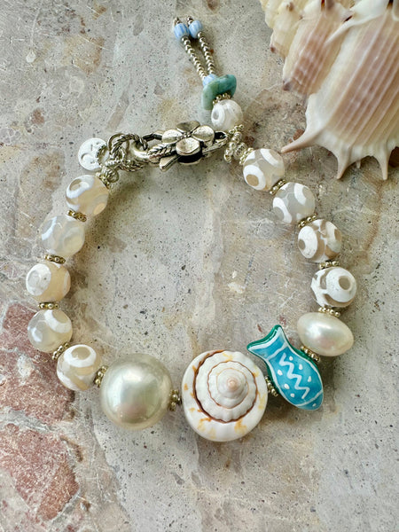 White Shell Stone Bracelet