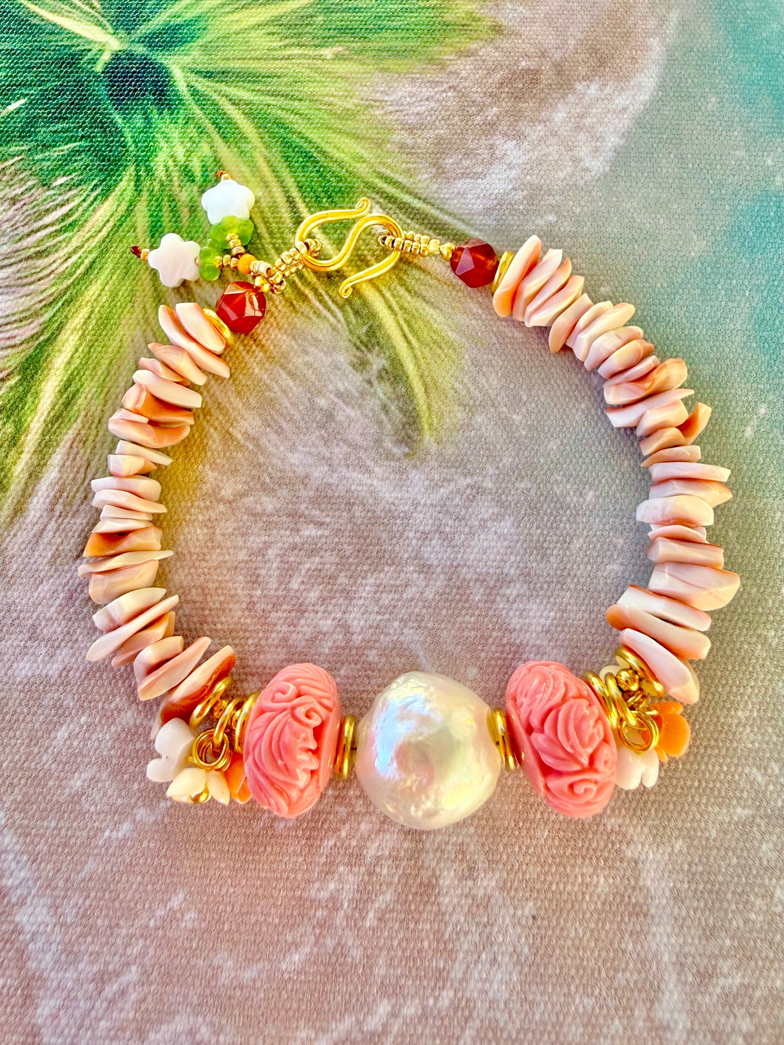 Ocean Pearl Treasure Shell Bracelet