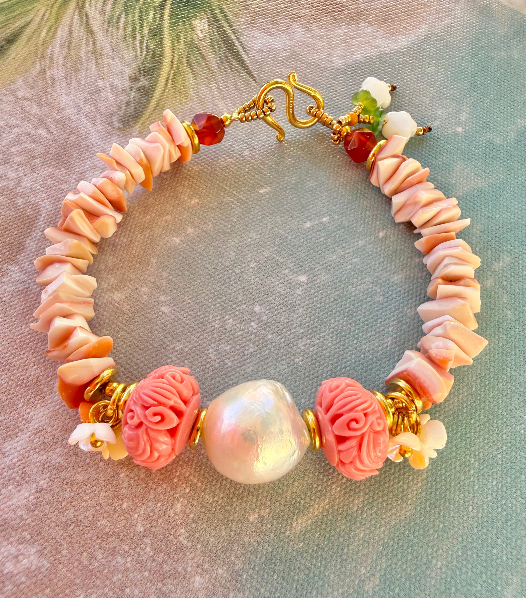 Ocean Pearl Treasure Shell Bracelet