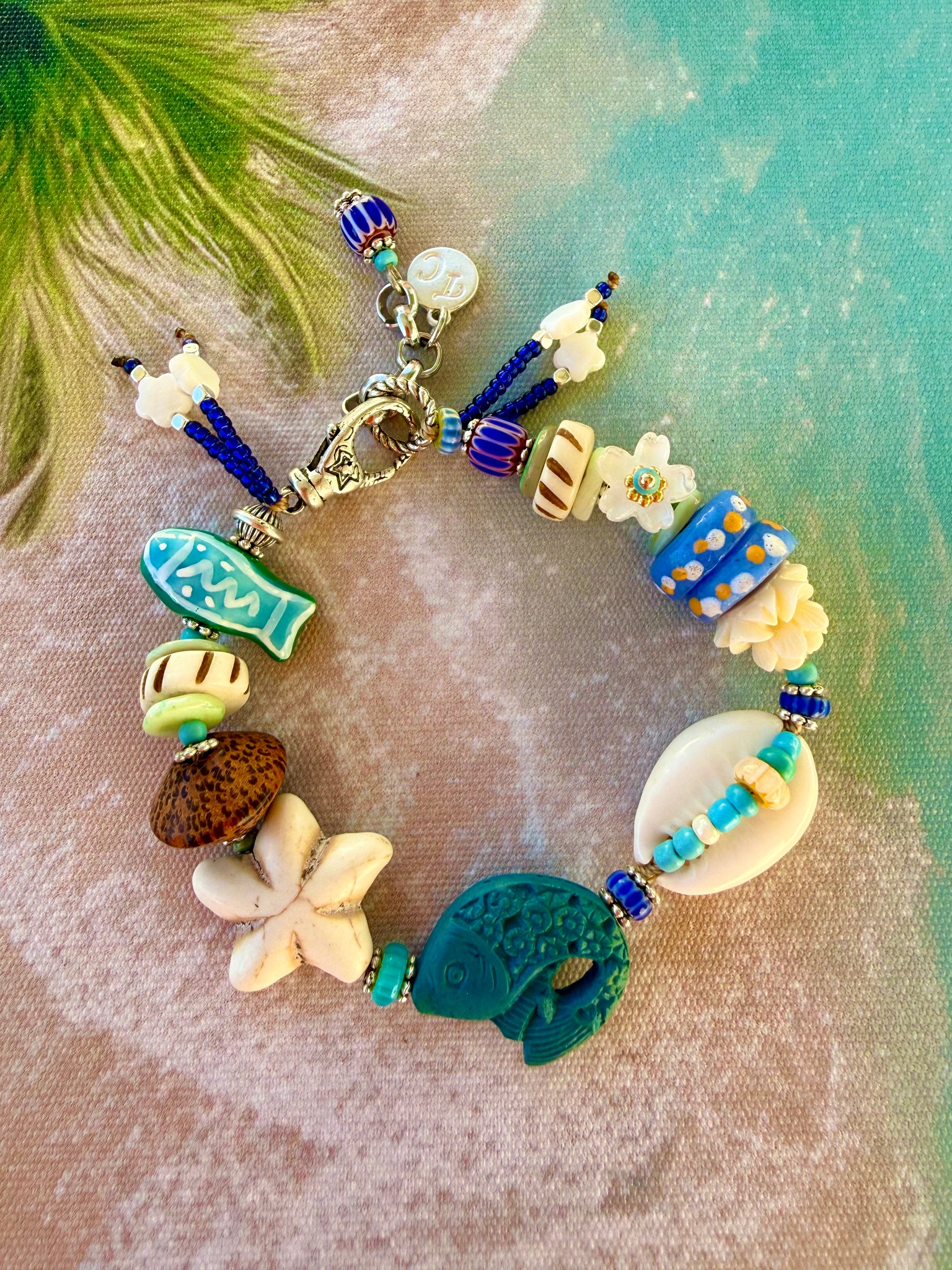Ocean Cowrie Artisan Shell Bracelet