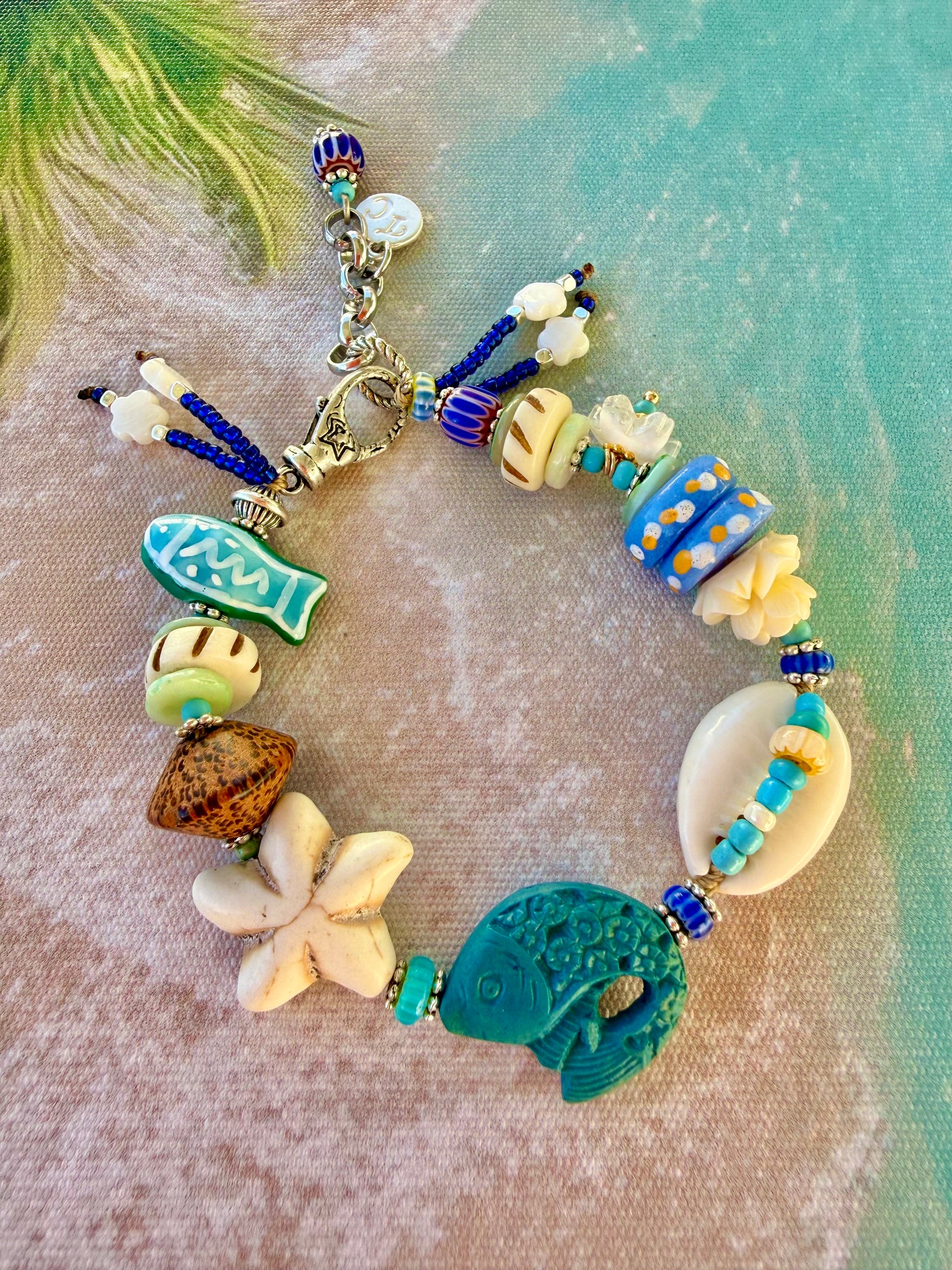 Ocean Cowrie Artisan Shell Bracelet