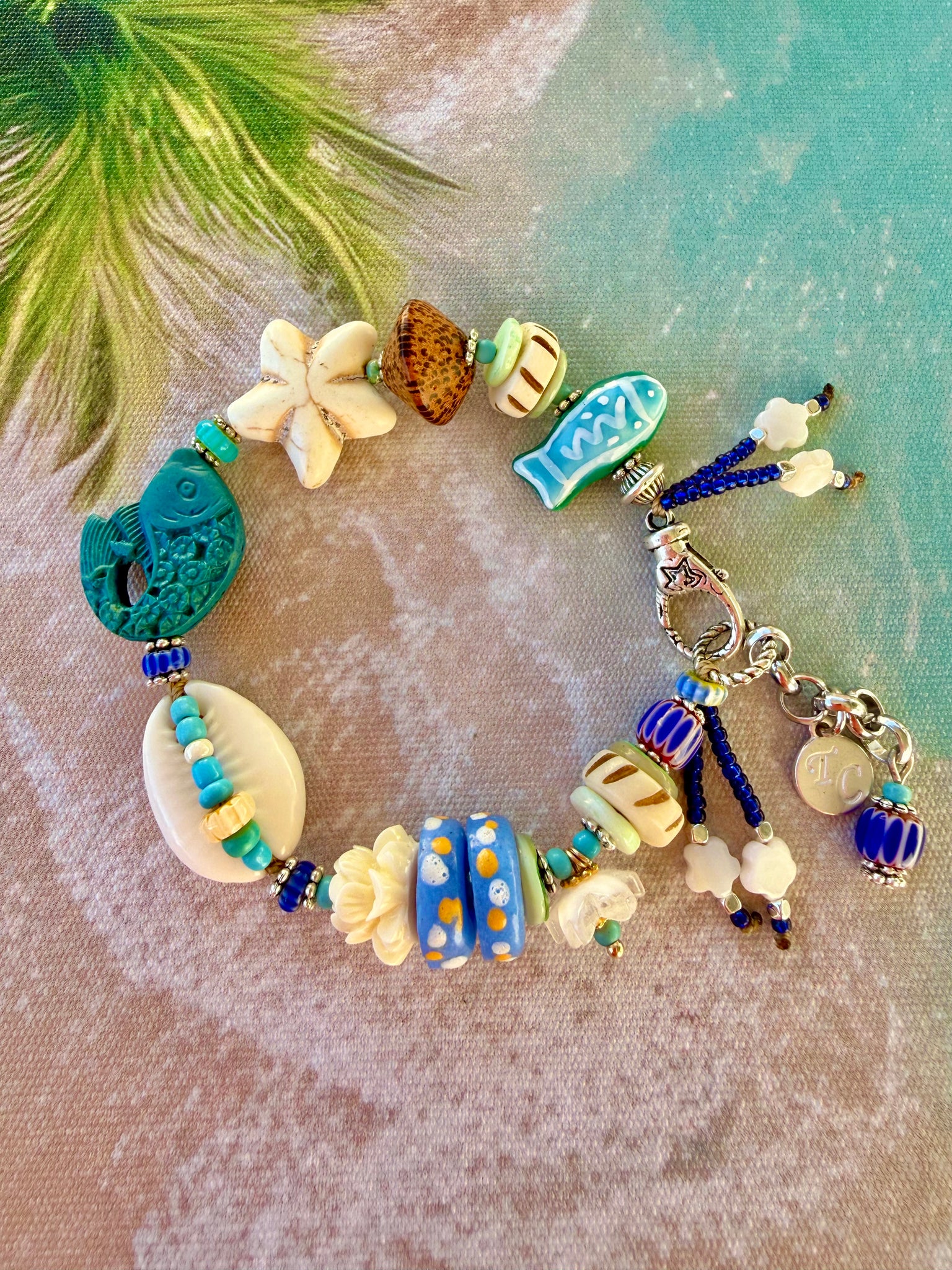 Ocean Cowrie Artisan Shell Bracelet