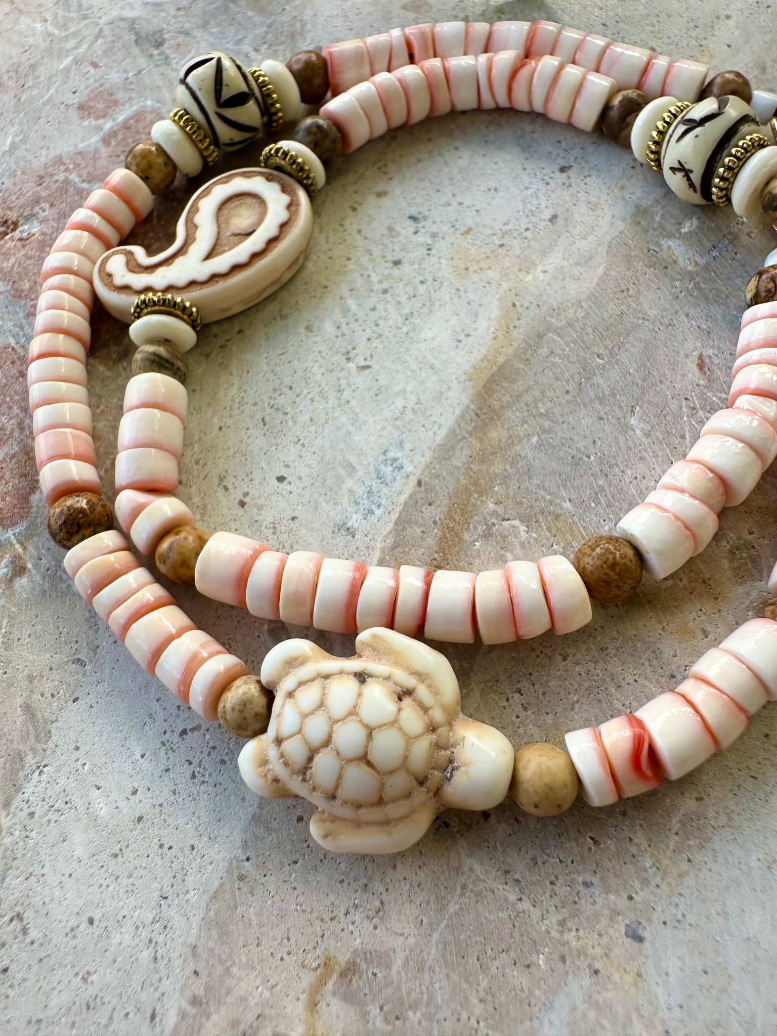 Beach Shell Wrap Bracelet