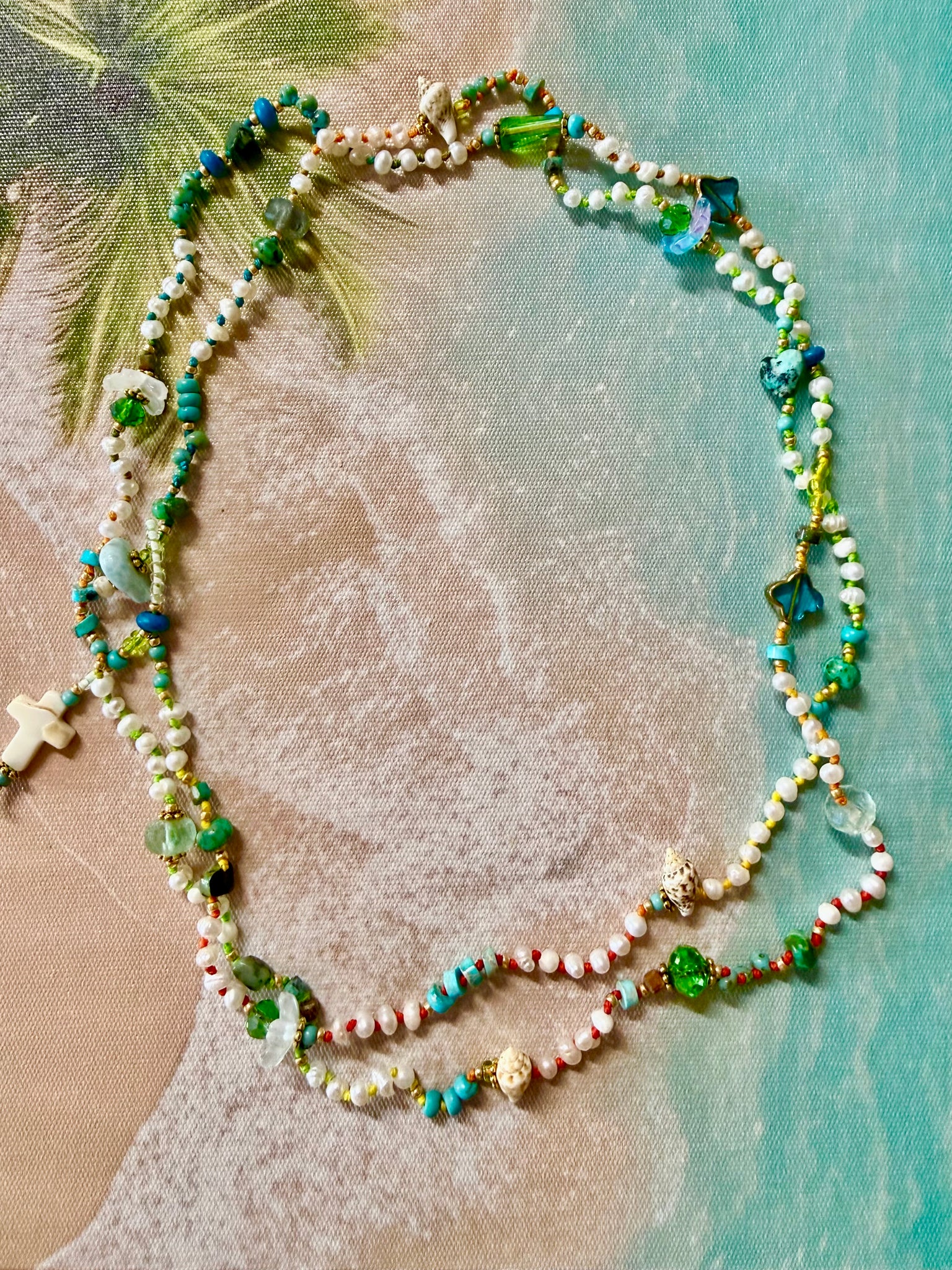 Coastal Island Pearl Wrap Bracelet
