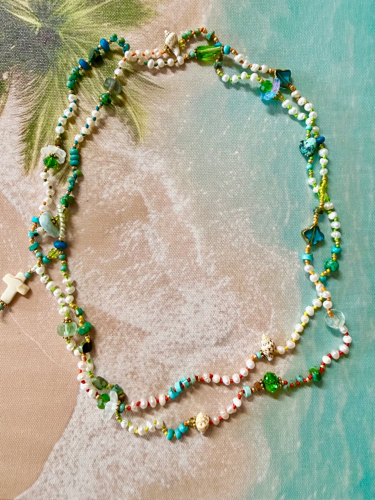 Coastal Island Pearl Wrap Bracelet