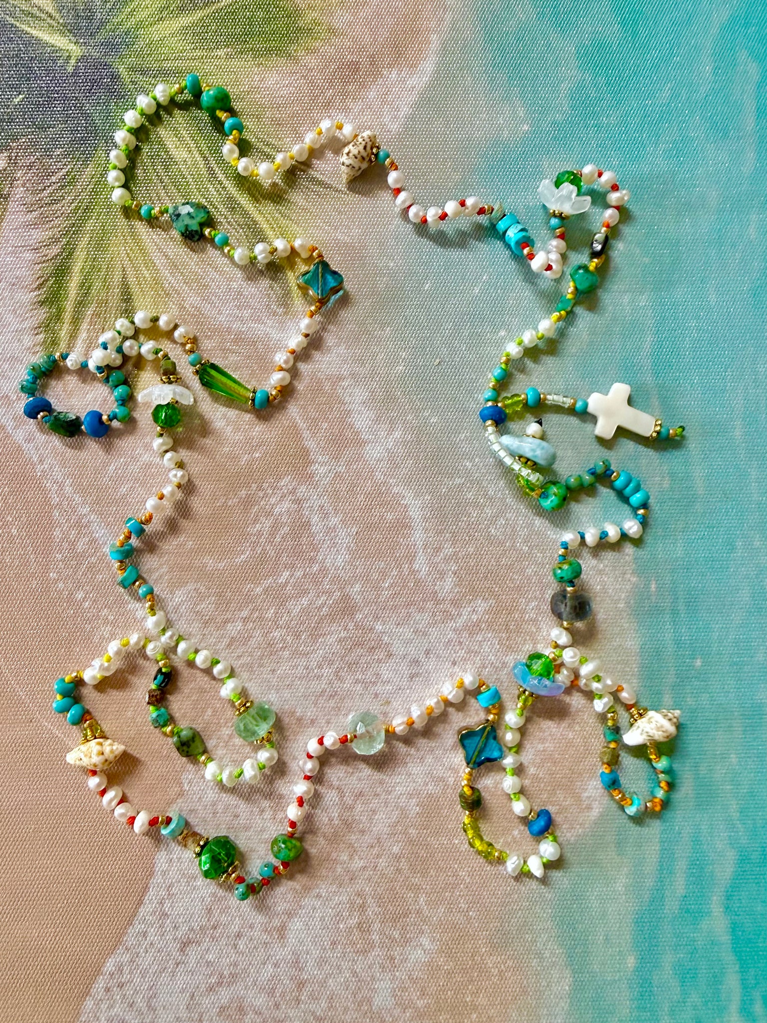 Coastal Island Pearl Wrap Bracelet