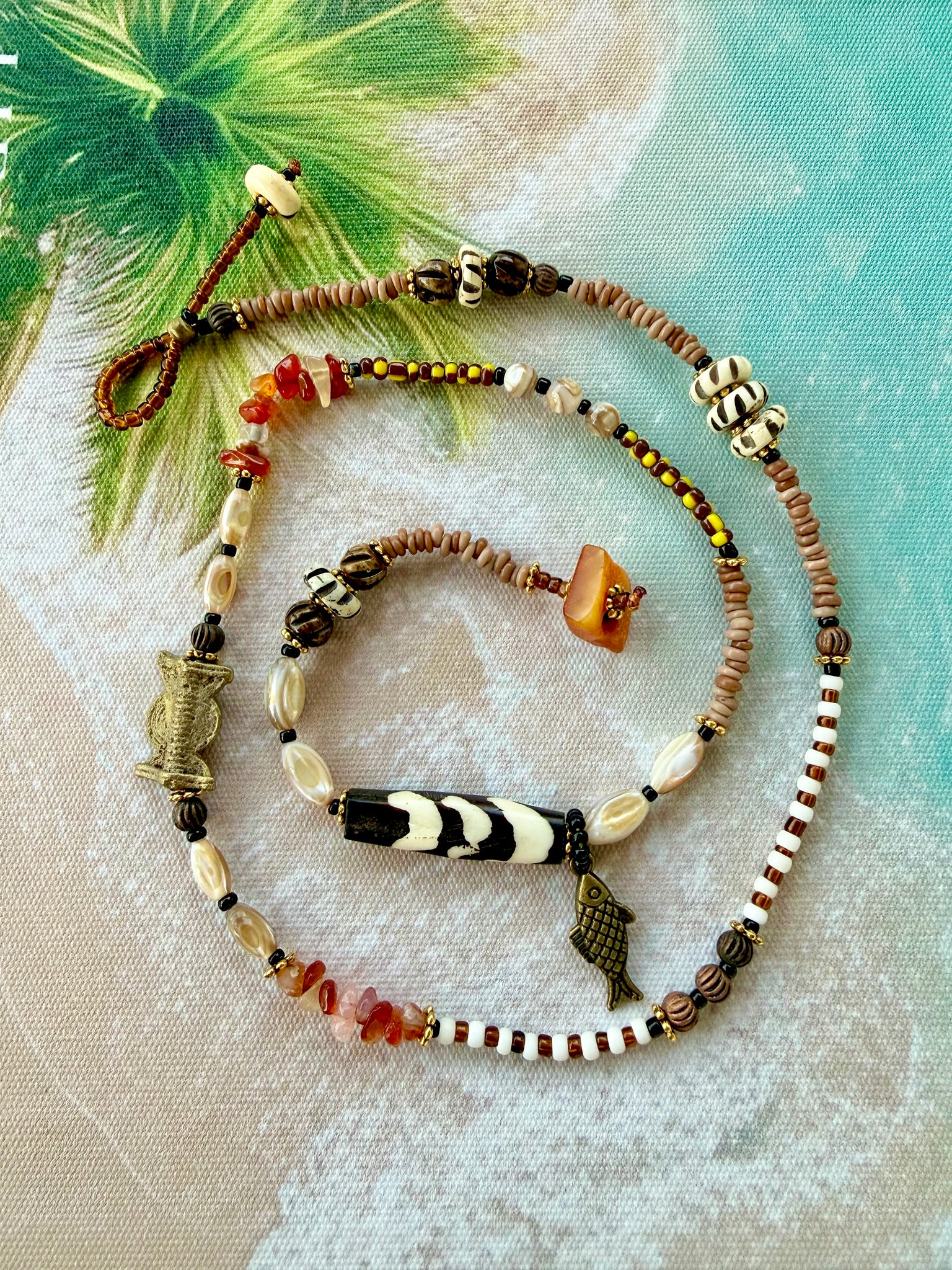 Bali Earthy Coastal Bohemian Wrap Bracelet