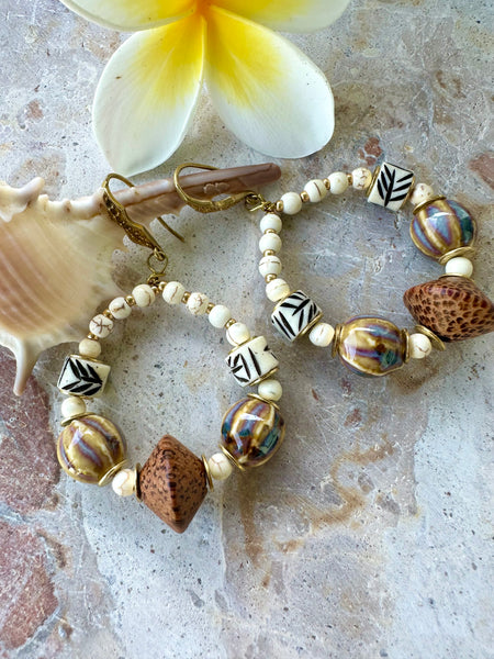 Zanzibar Shell Boho Earrings