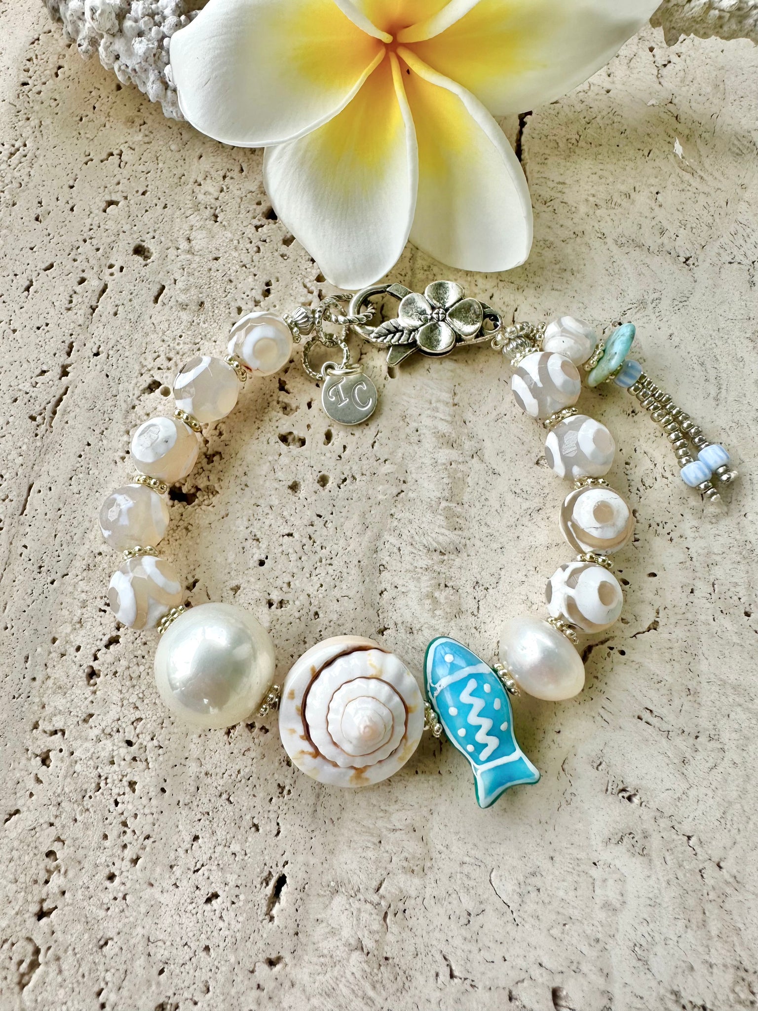 Shell Pearl Stone Bracelet