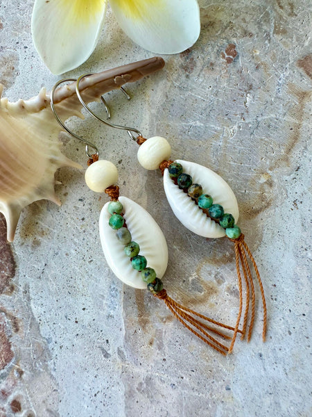 Cowrie Shell Island Earrings