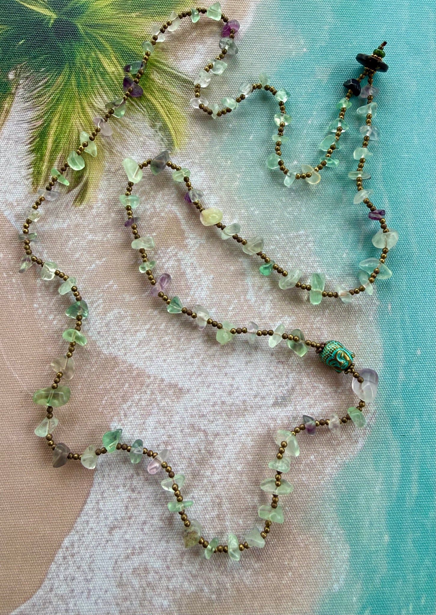 Bali Spirit Quartz Fluorite Boho Necklace
