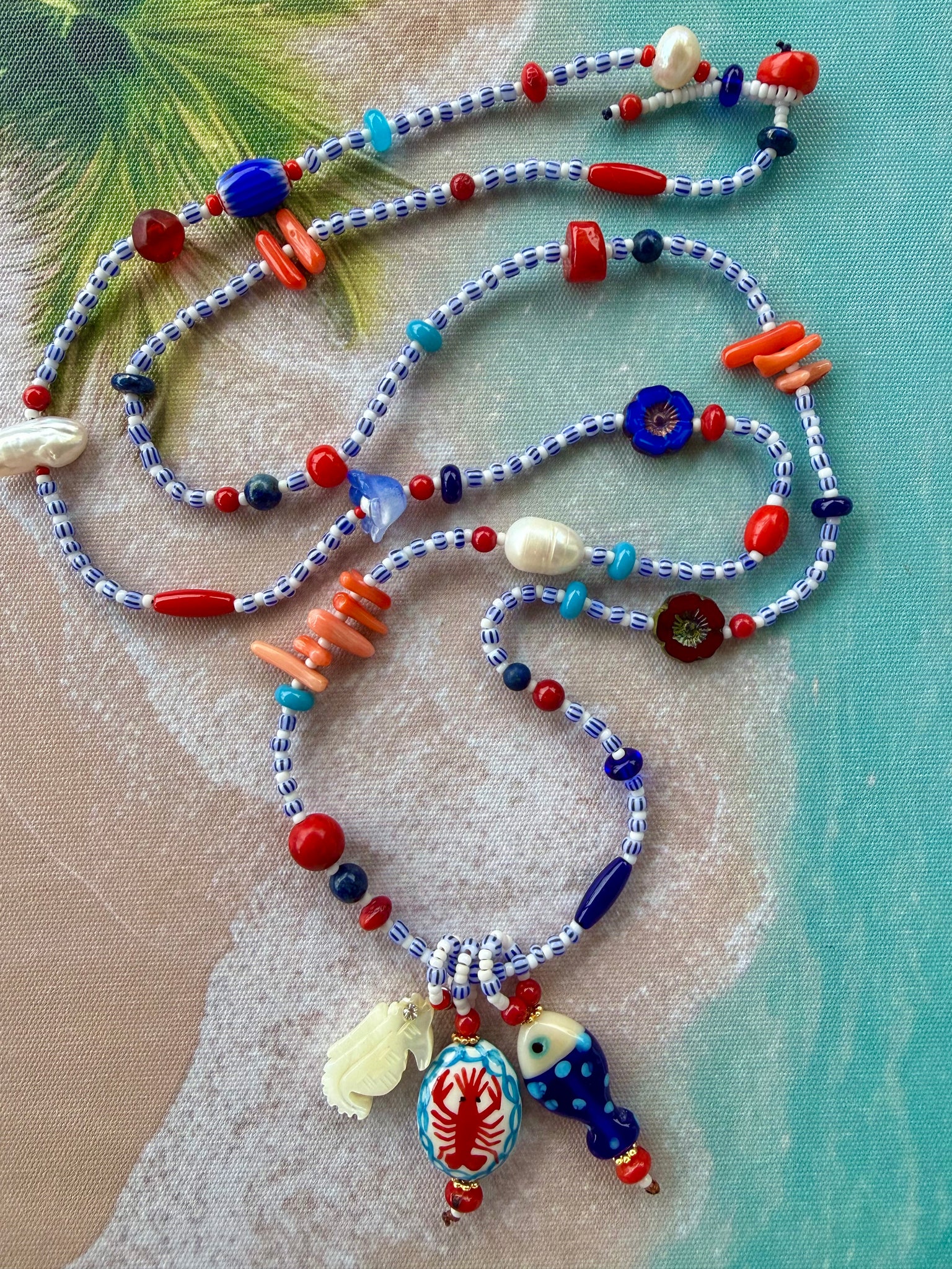 Coastal Mediterranean Shell Charm Necklace