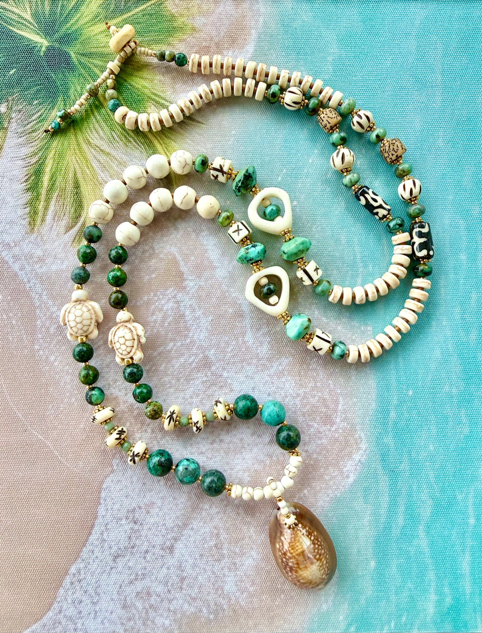 Coastal Cowrie Shell Boho Necklace