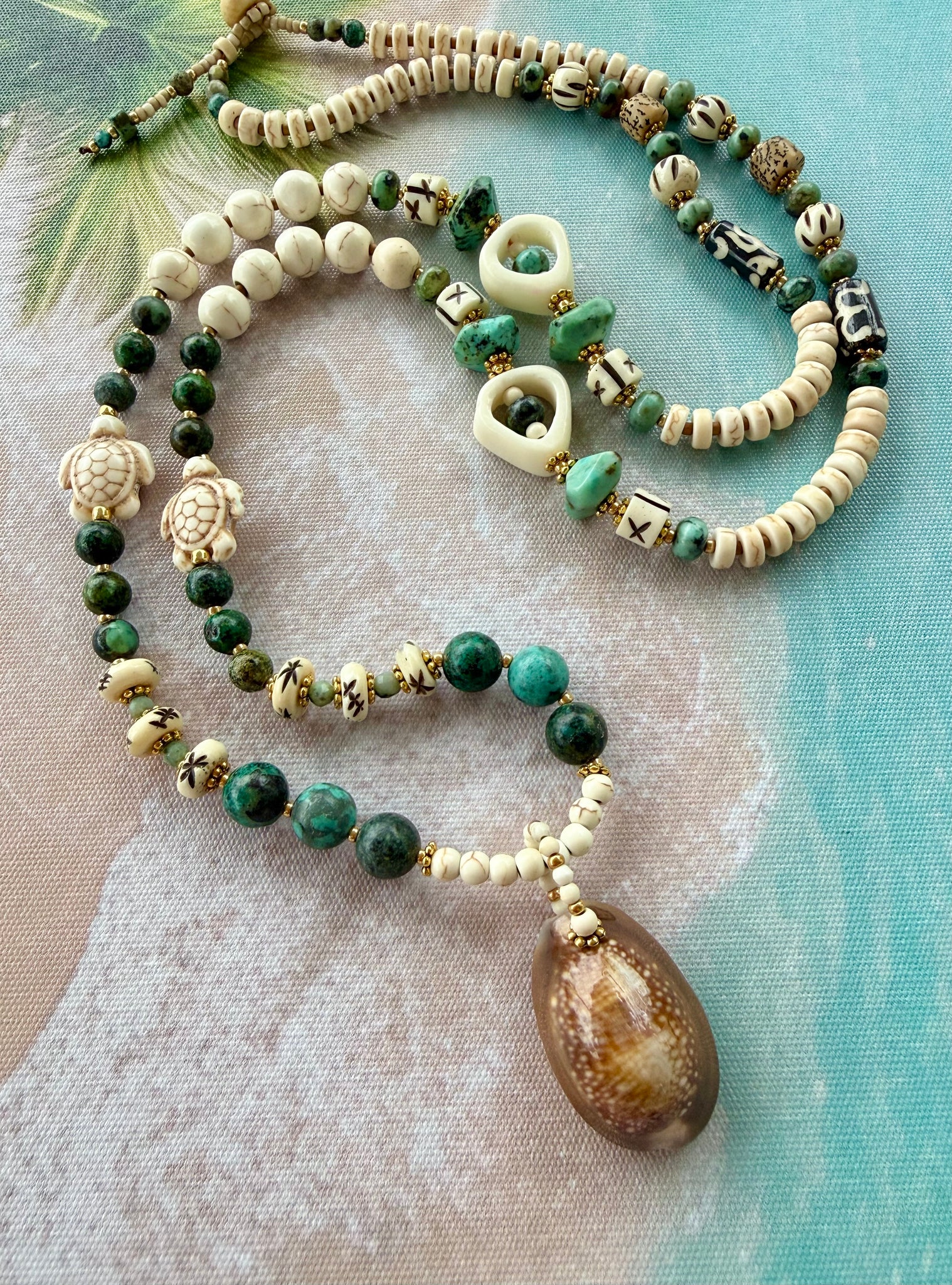 Coastal Cowrie Shell Boho Necklace
