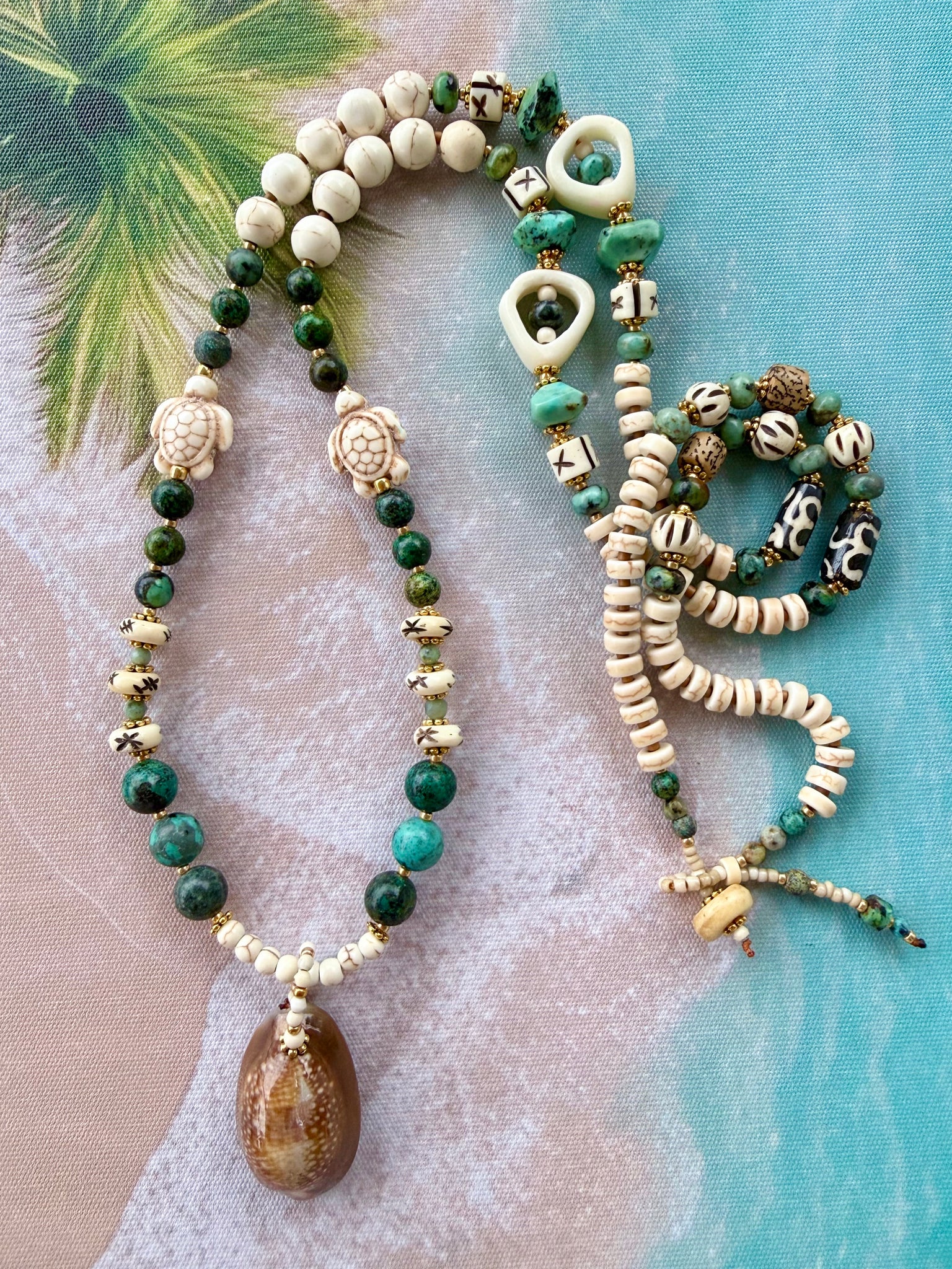 Coastal Cowrie Shell Boho Necklace