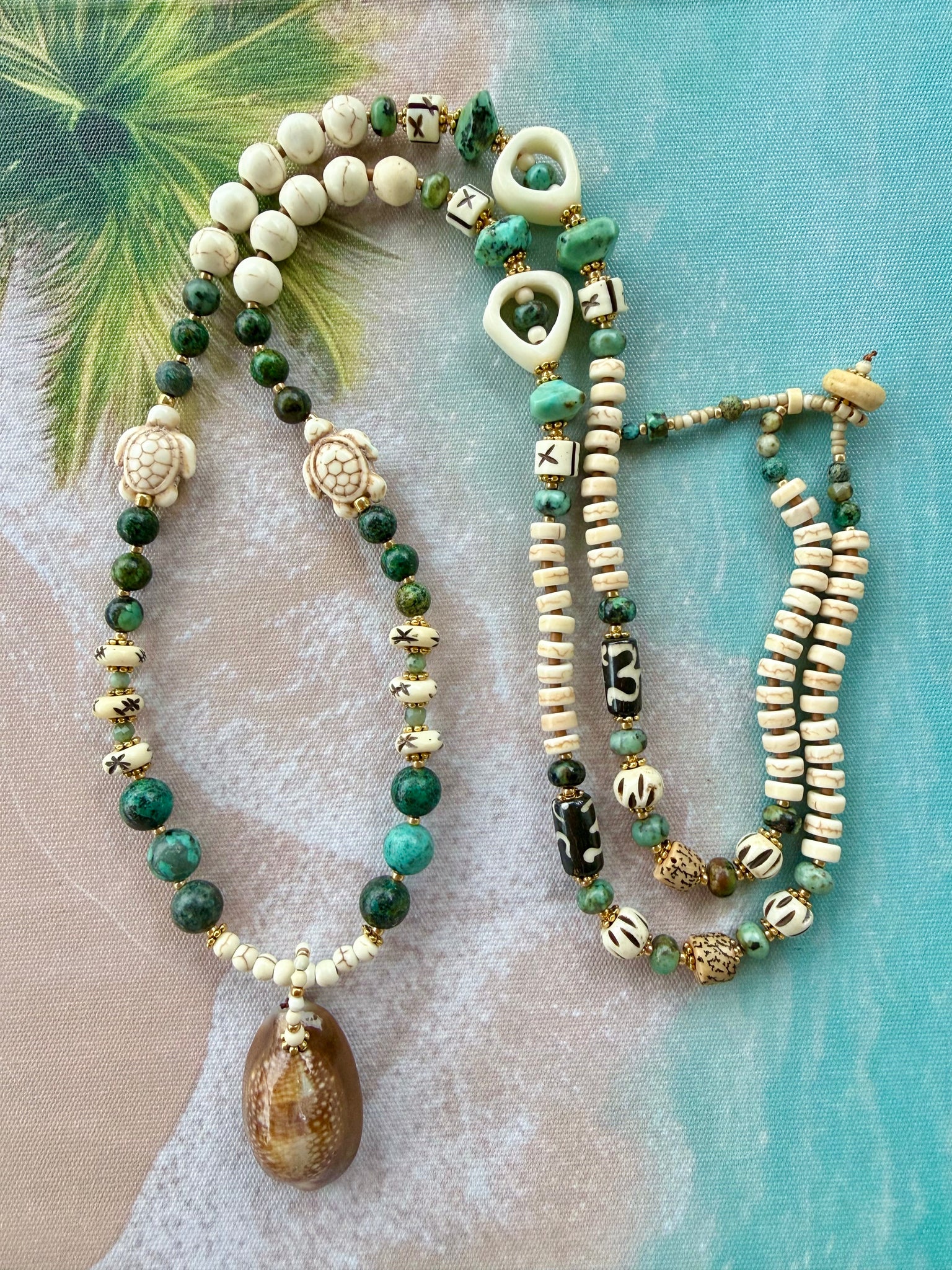 Coastal Cowrie Shell Boho Necklace