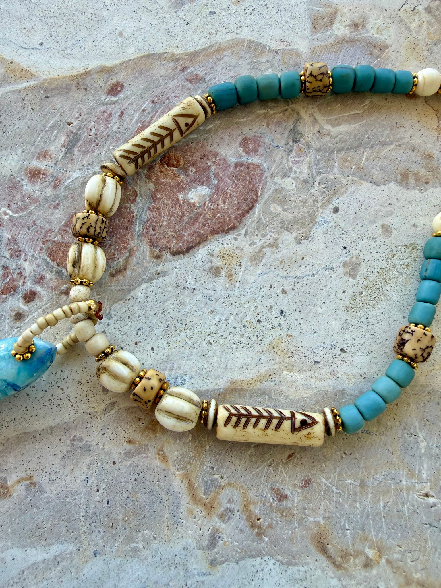 Bali Fish Beaded Necklace