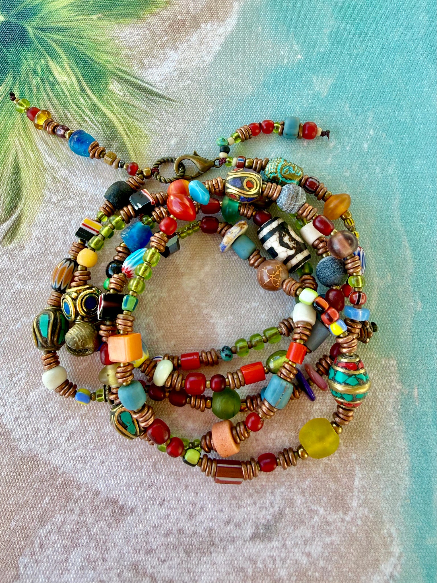 Artisan Tibetan Vintage Wrap Bracelet - Necklace