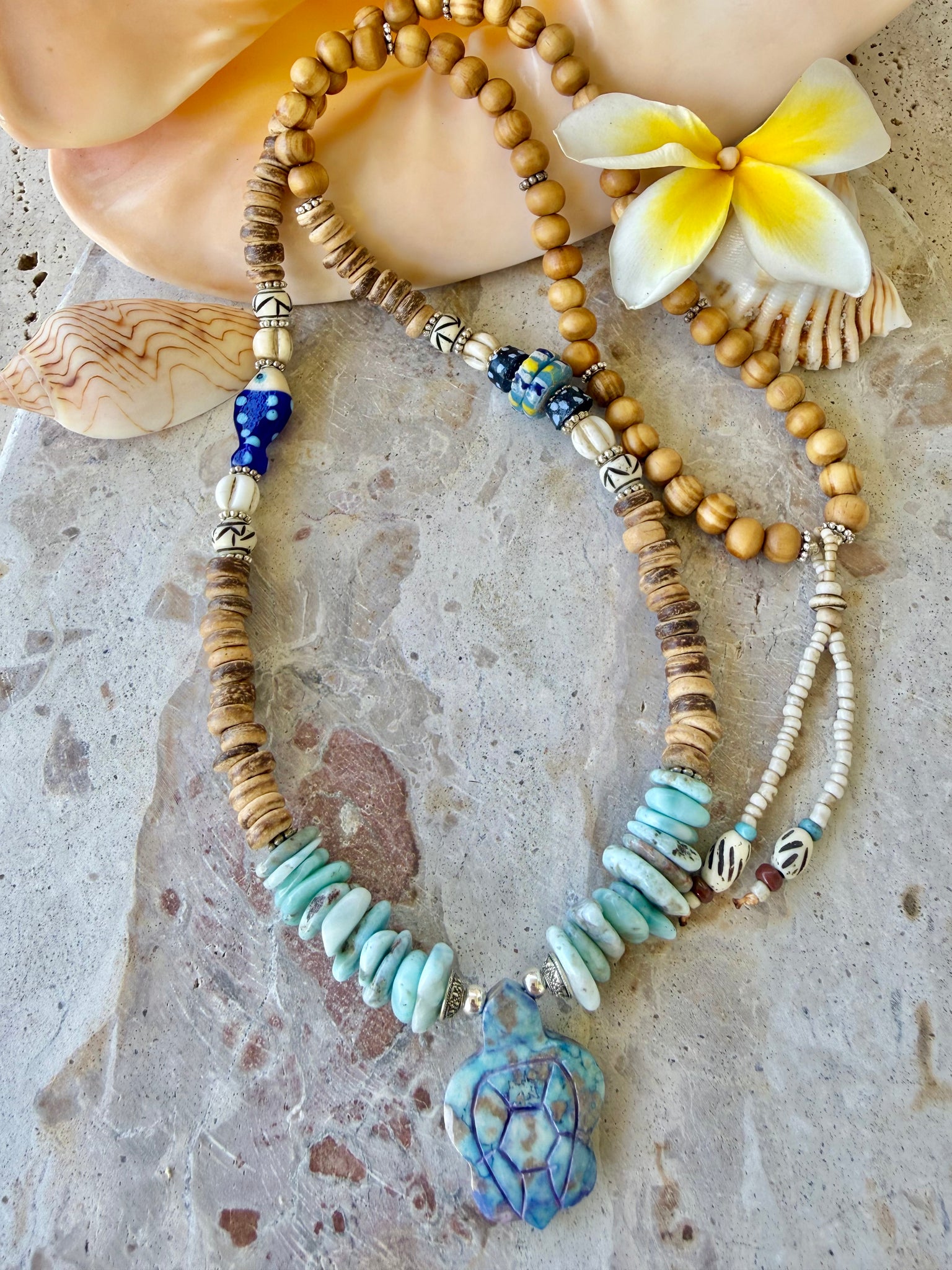 Turtle Beach Beaded Necklace