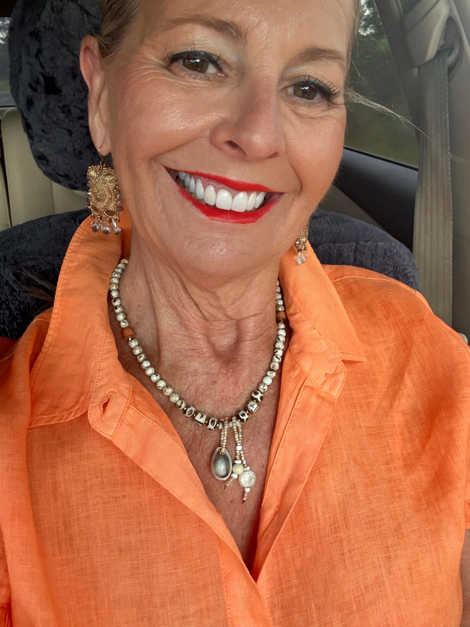 Tribal Cowrie Shell Beaded Necklace