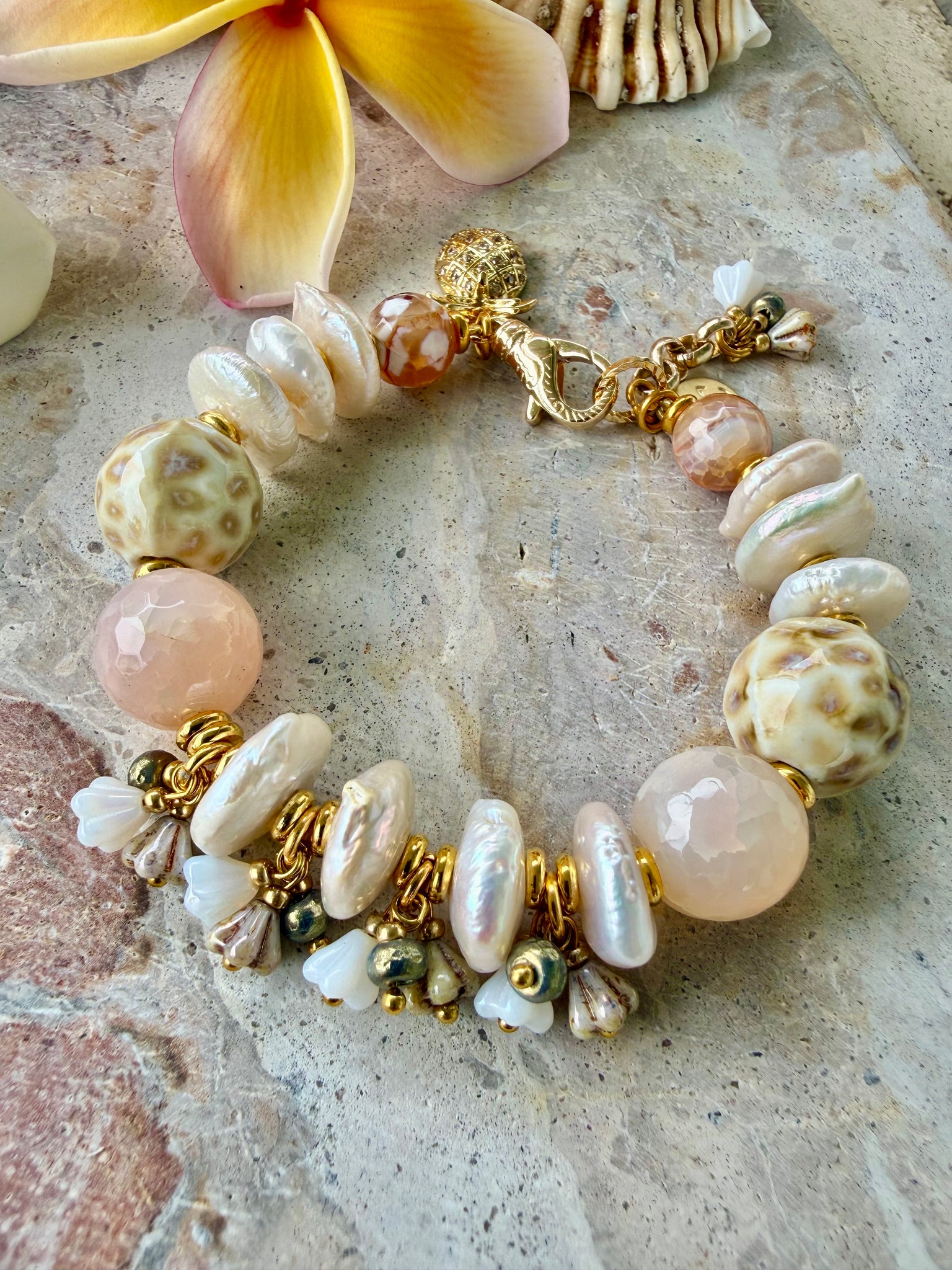 Sunshine Moon Freshwater Pearl Bracelet