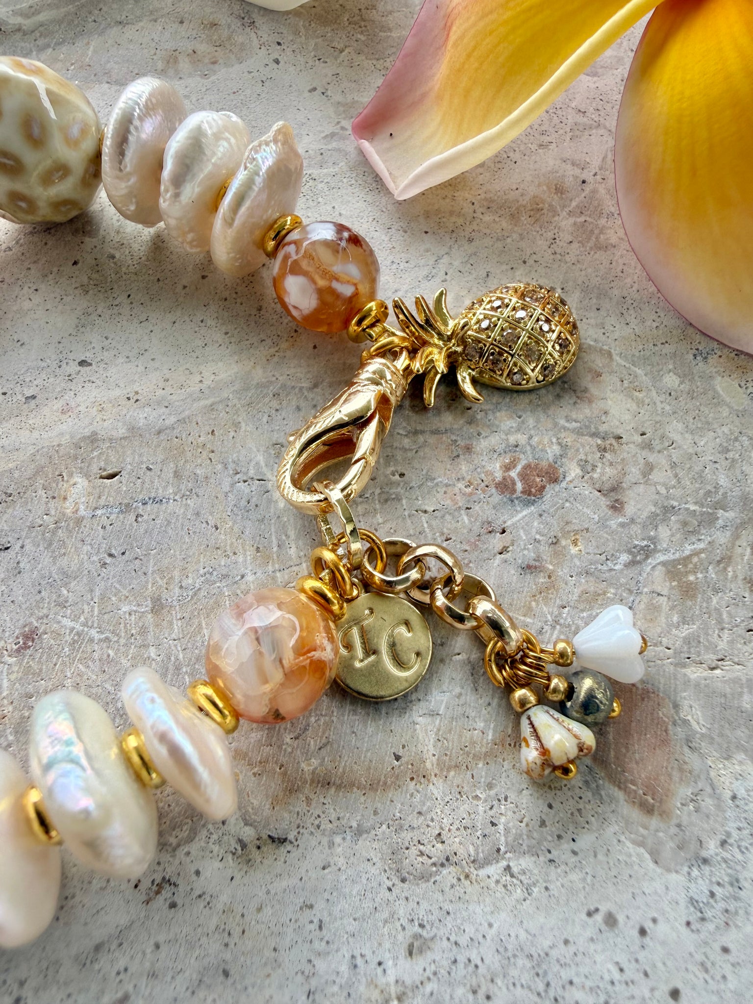 Sunshine Moon Freshwater Pearl Bracelet