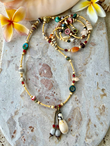 Cowrie Shell Sunkissed Charm Necklace