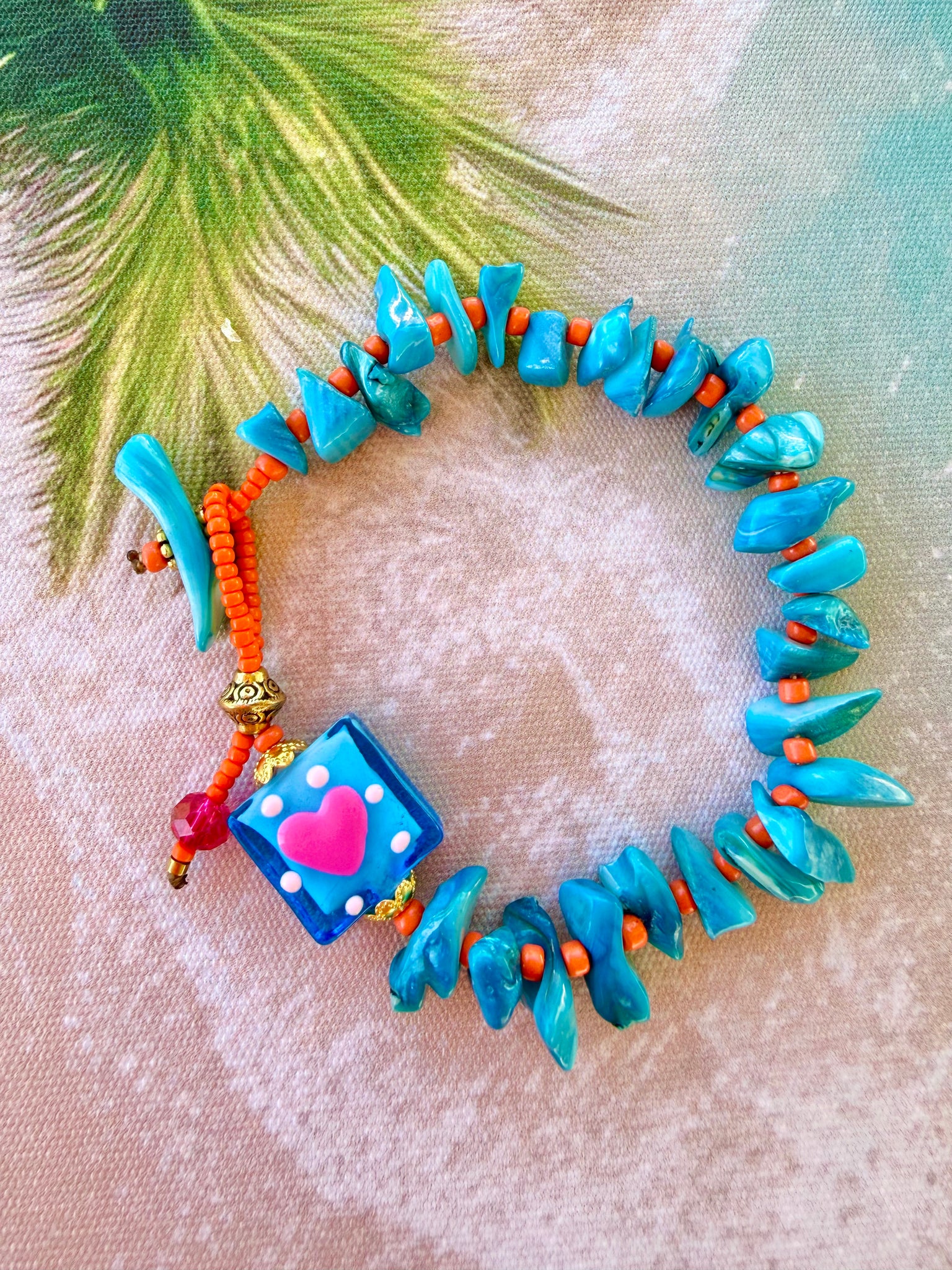 Boho Blue Shell Beach Bracelet