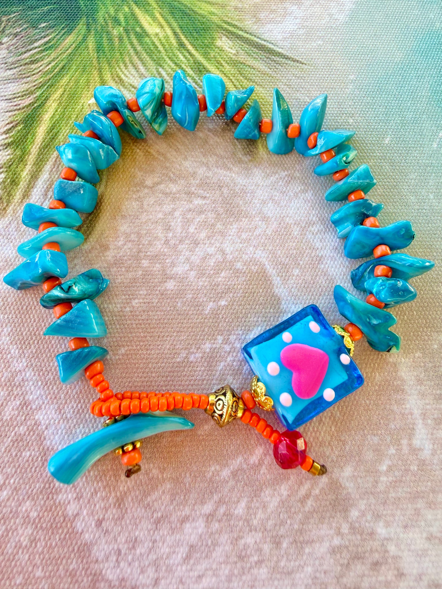 Boho Blue Shell Beach Bracelet