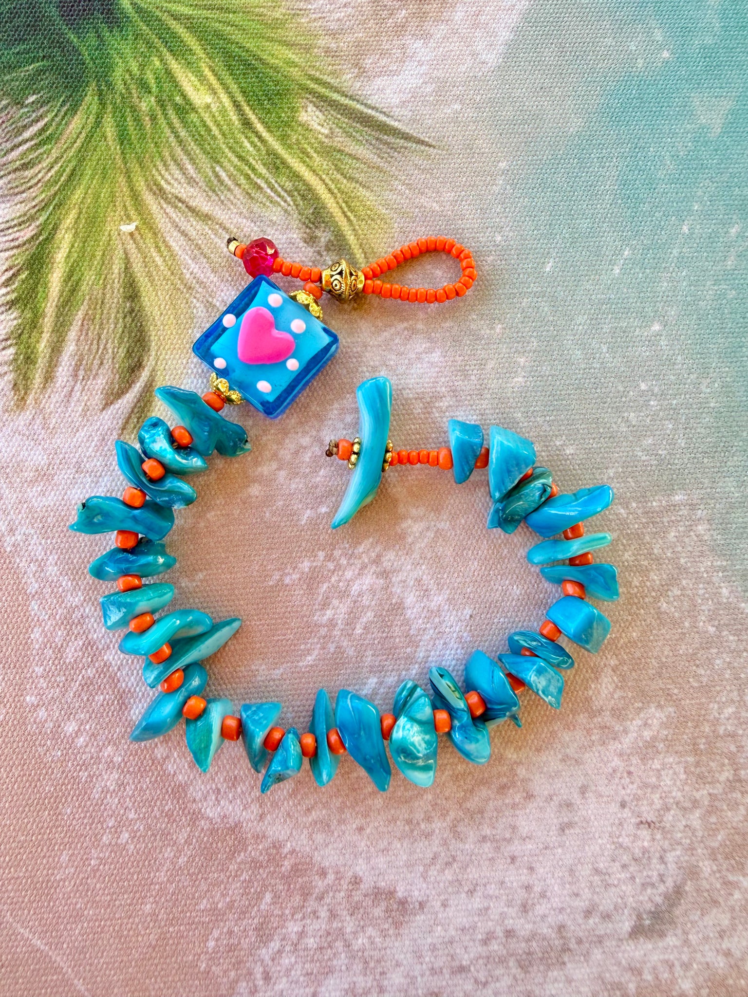 Boho Blue Shell Beach Bracelet