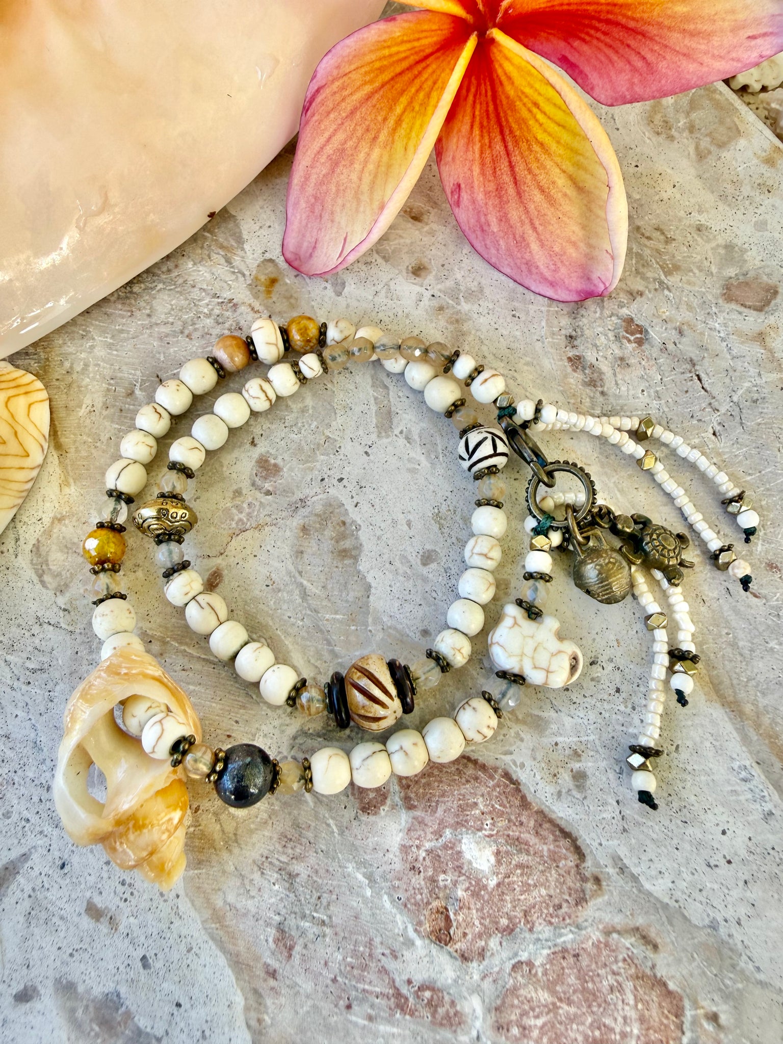 Sand Dunes Shell Wrap Bracelet