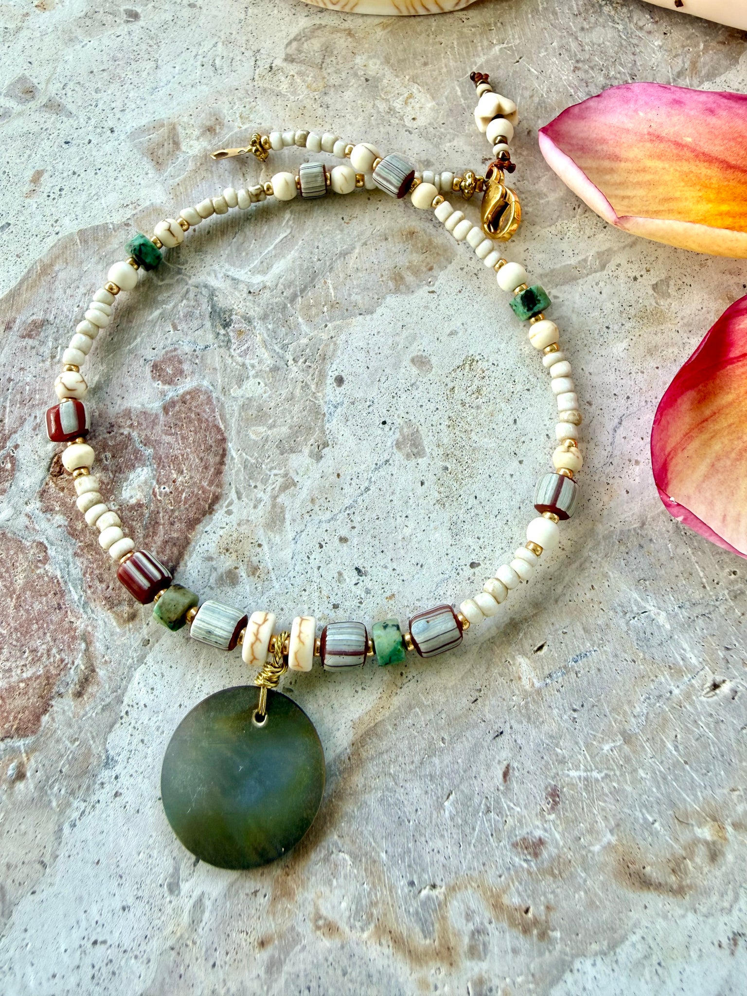 Beachie Boho Seed Bead Bali Anklet