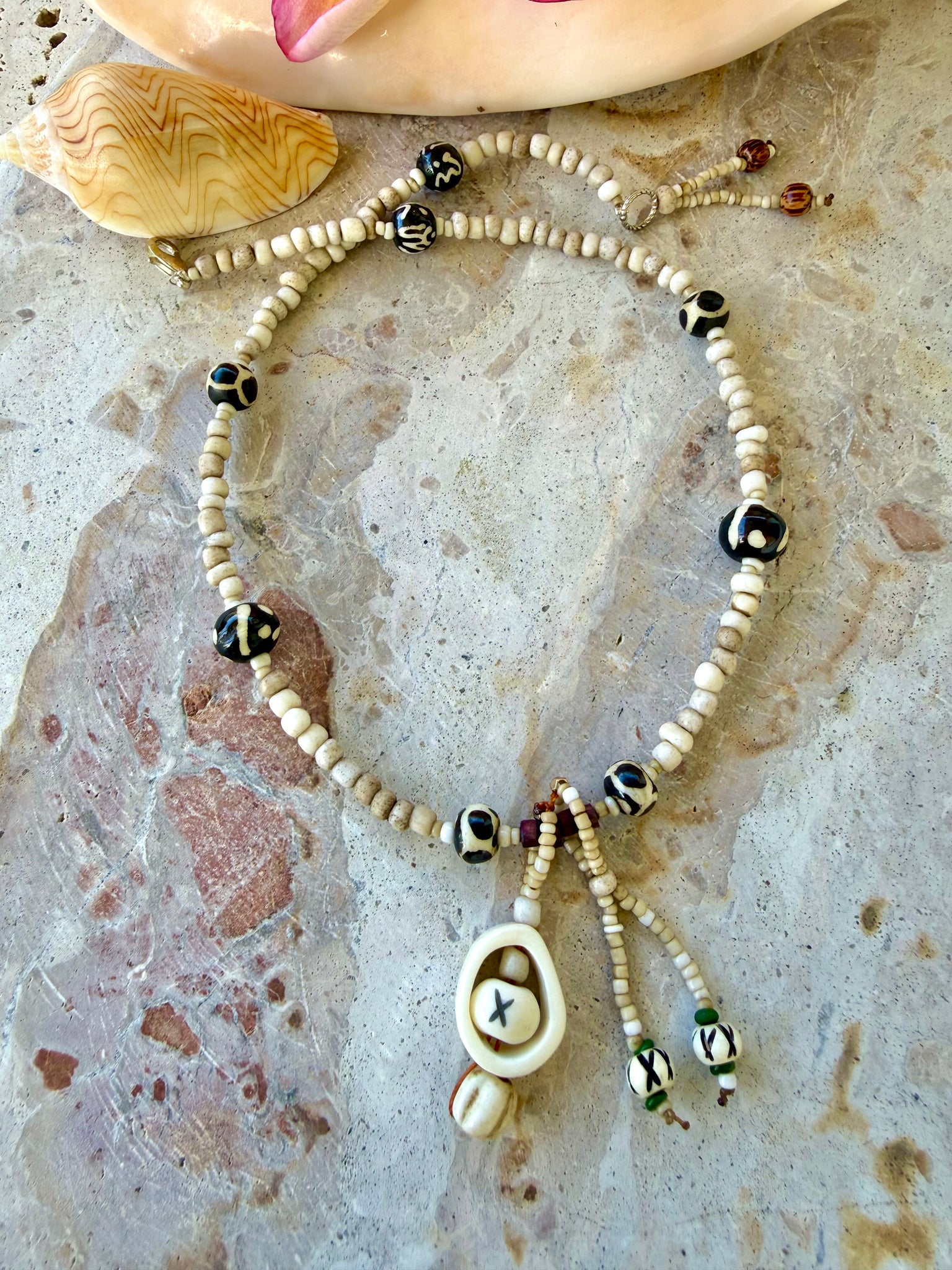 Sandy Island Seed Bead Necklace