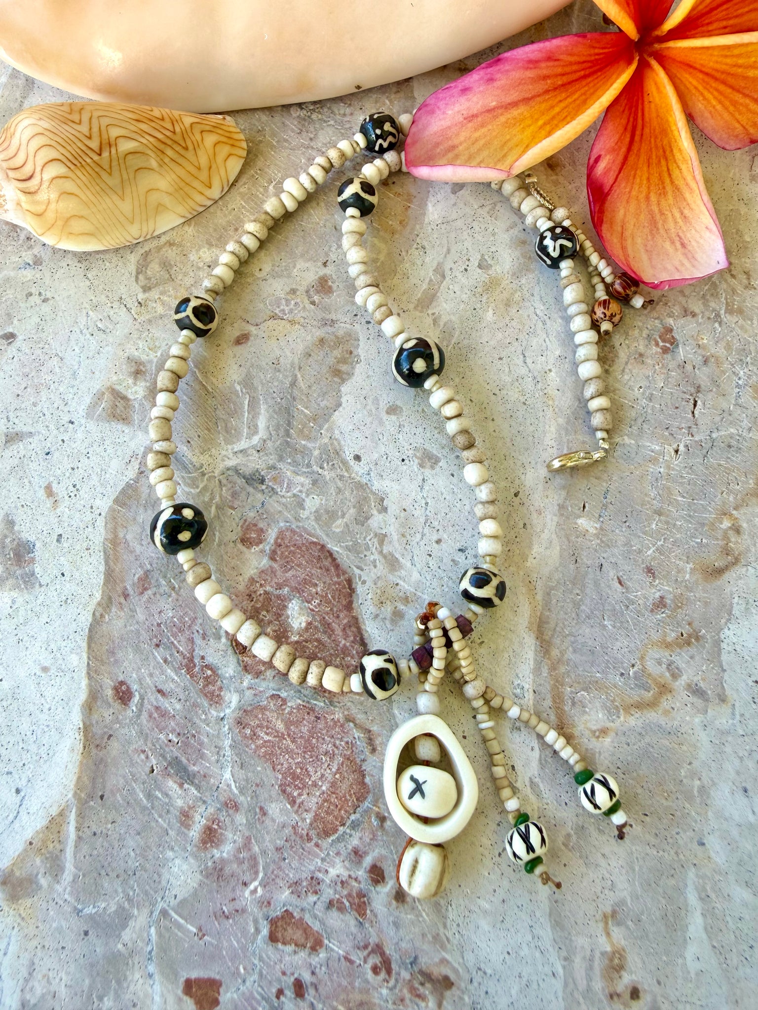 Sandy Island Seed Bead Necklace