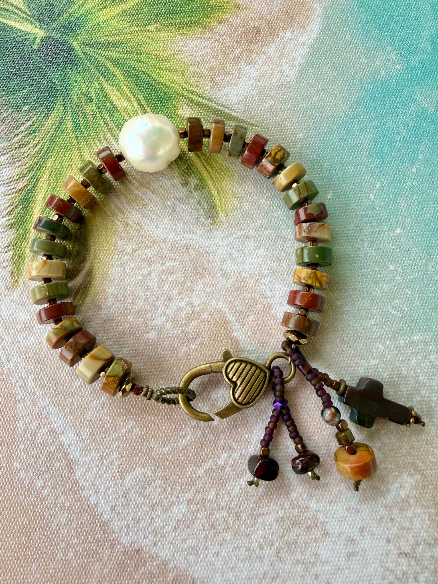 Earthy Tribal Stone Bracelet