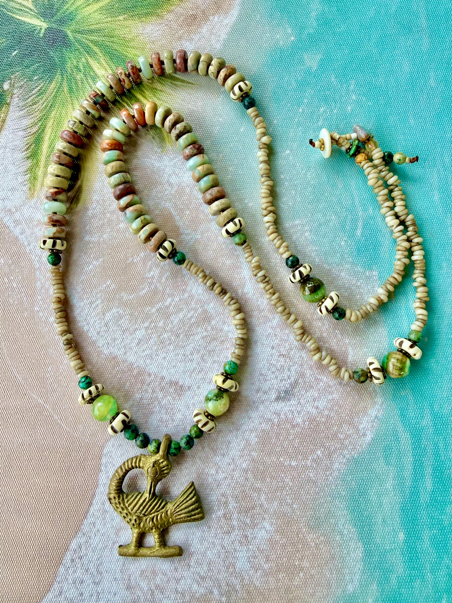 African Tribal Bird Necklace